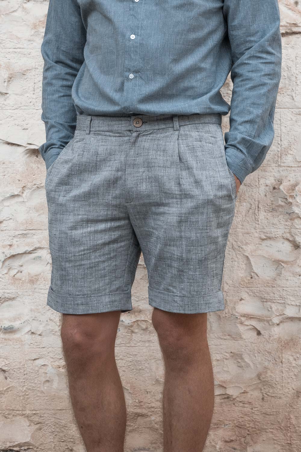 Baumwoll Shorts Heet Grau