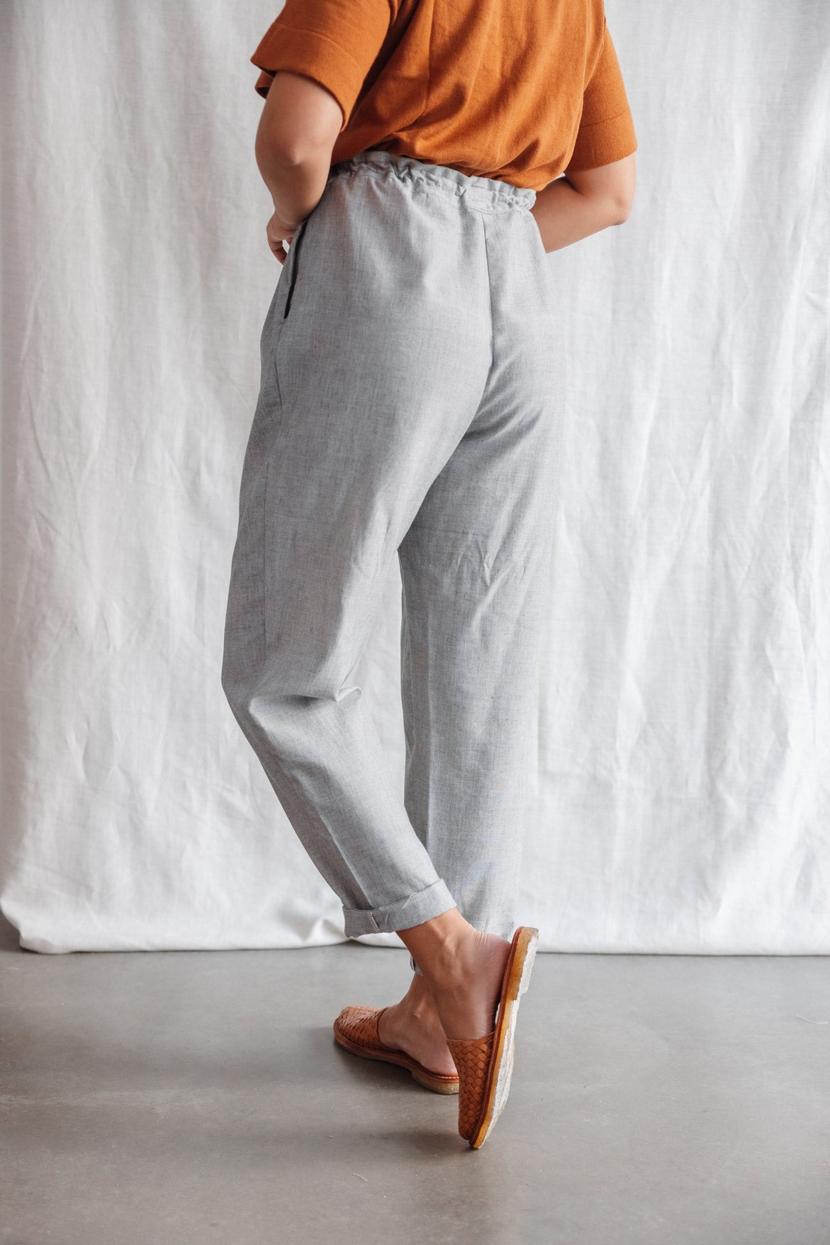 Organic Cotton Pants Kaveri Light Grey