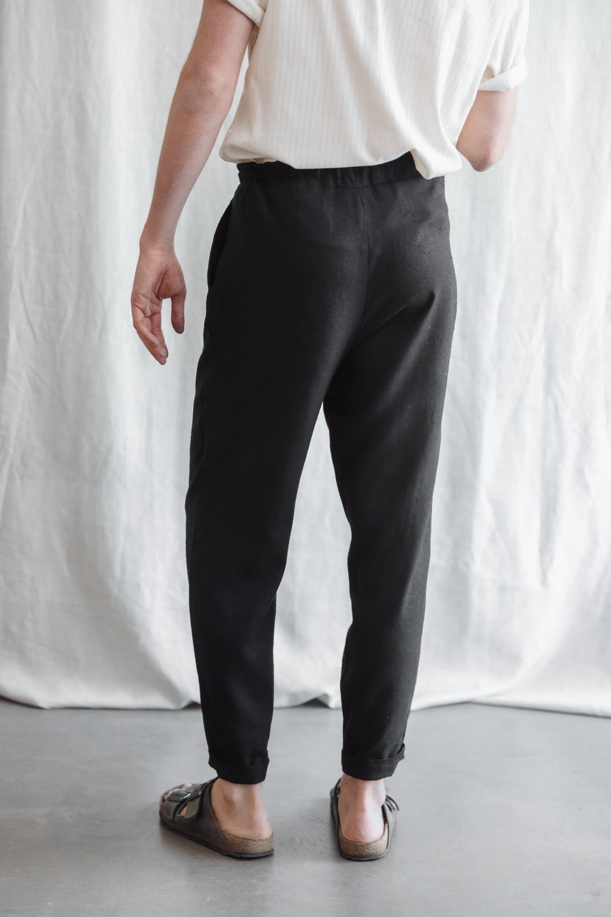 Organic cotton pants Kaveri Black