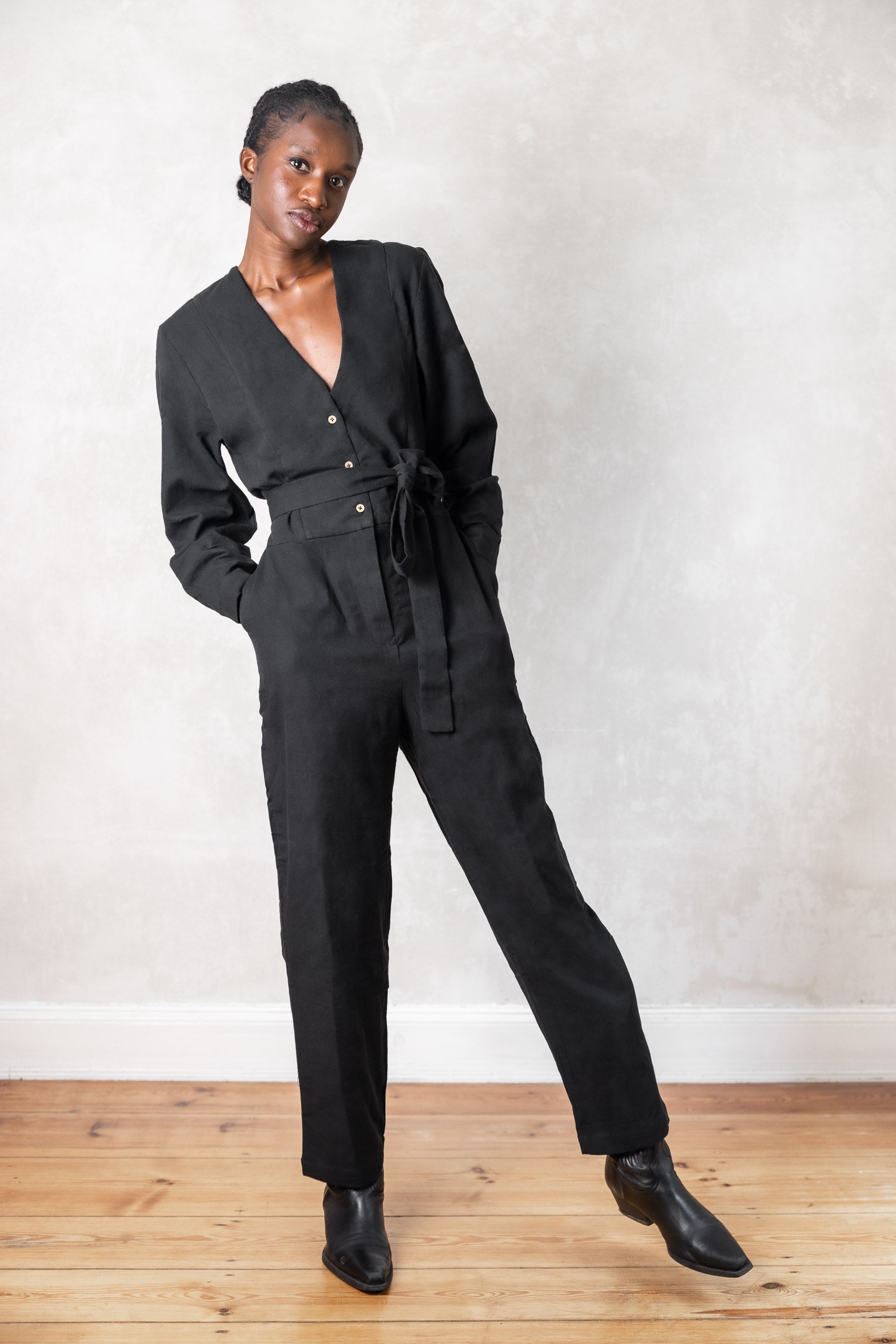 Organic Cotton Jumpsuit Keerthi Black