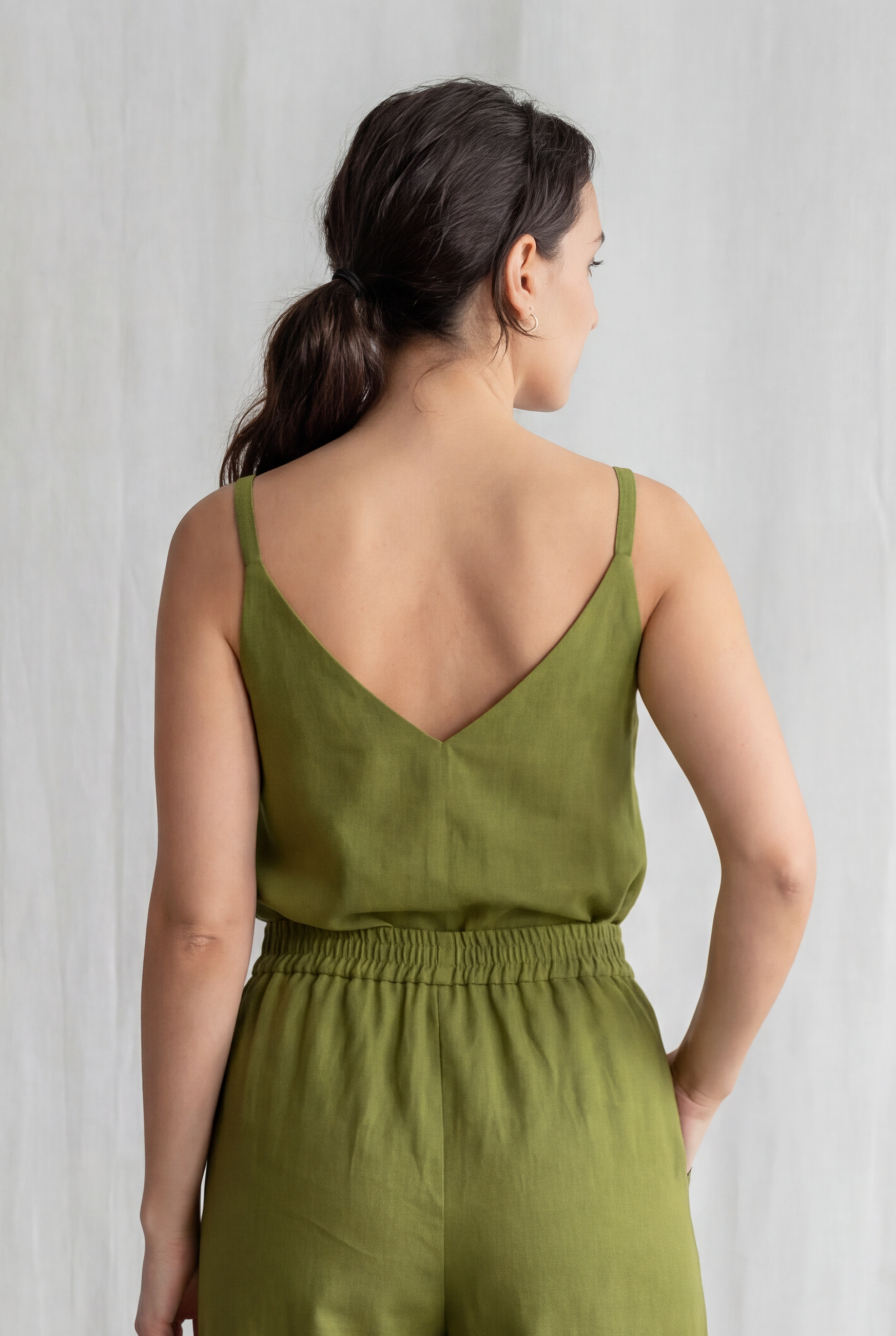 Bio-Baumwoll Croptop Iyani Basilikum