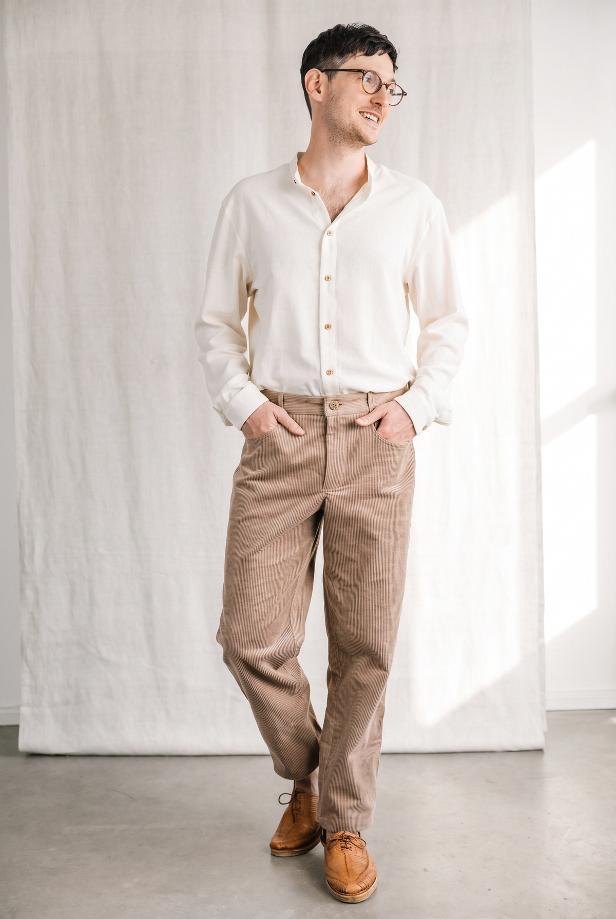 Baumwollcord Hose Prakrit Cappuccino