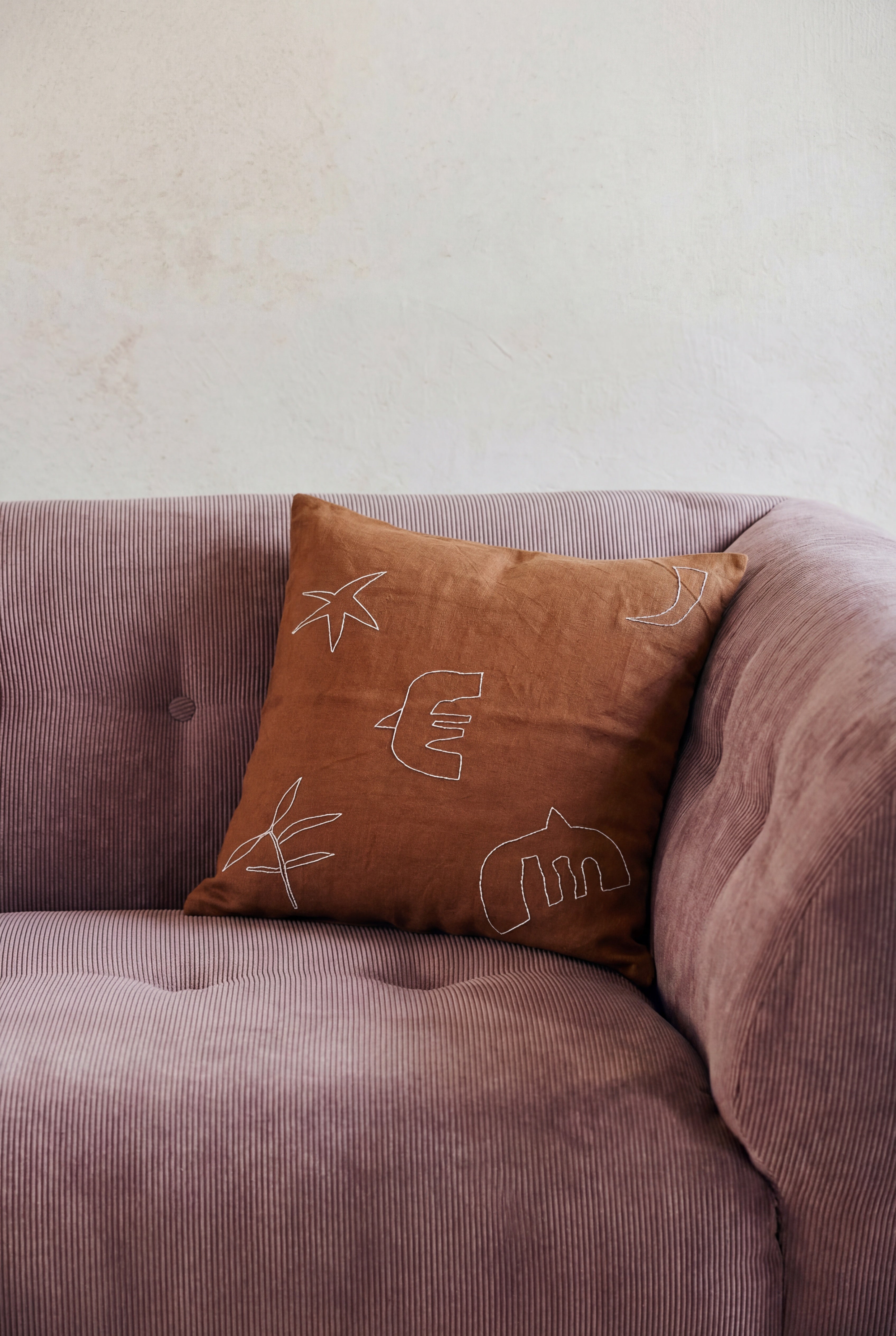 Baumwoll Kissenbezug Chasai Haselnuss