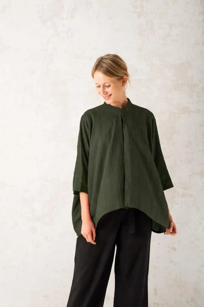 Baumwoll Cardigan Chandrama Olive