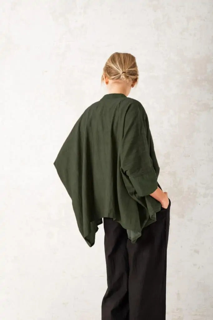 Baumwoll Cardigan Chandrama Olive