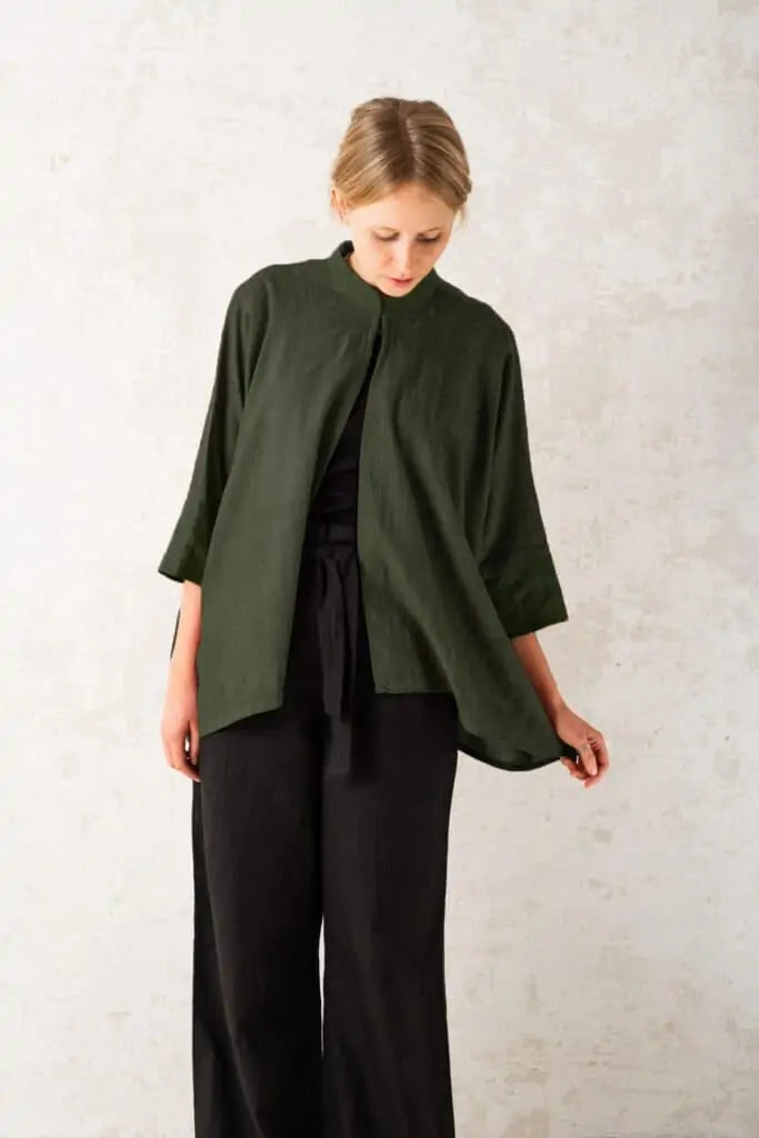Baumwoll Cardigan Chandrapur Olive
