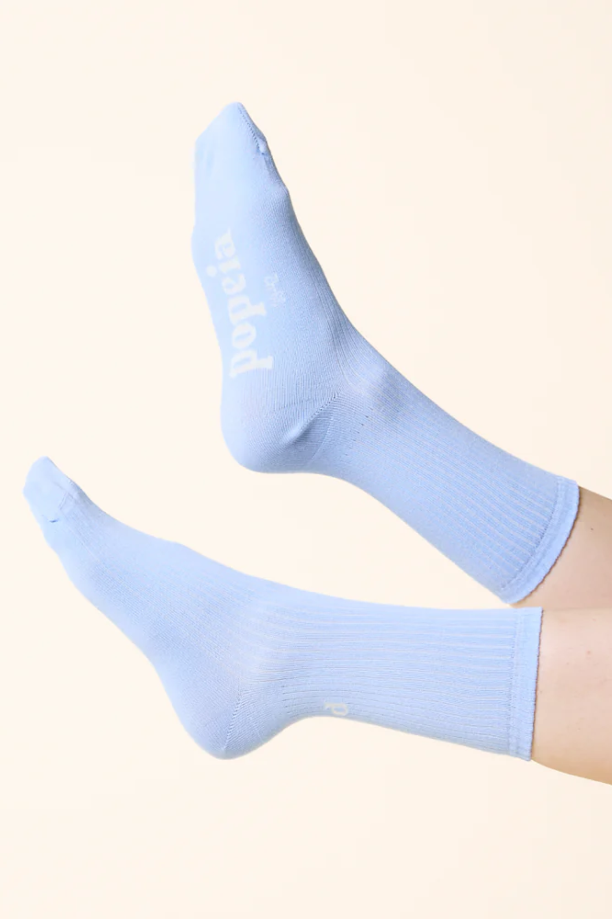 Popeia Organic Cotton Socks The Casual Light Blue