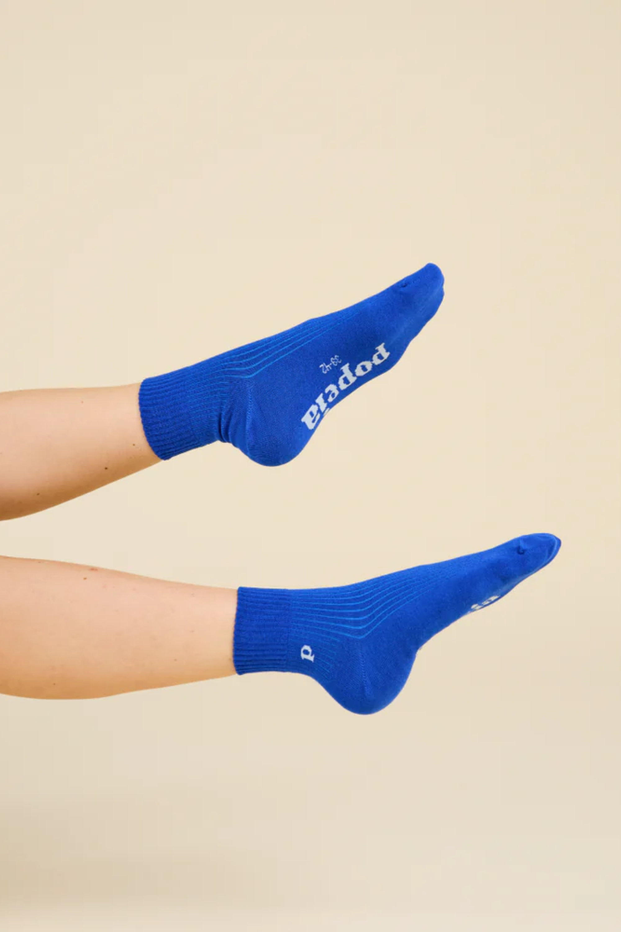 Popeia Organic Cotton Socks Ankle Royal Blue