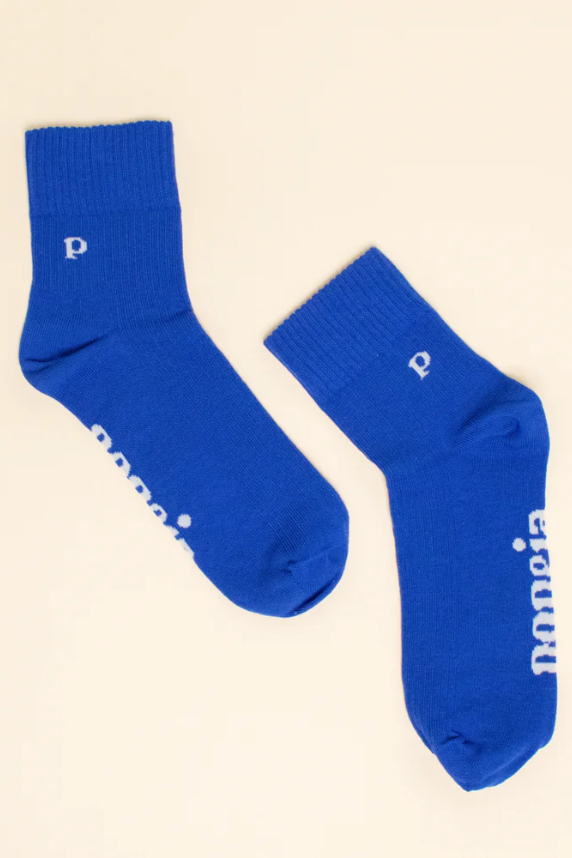 Popeia Organic Cotton Socks Ankle Royal Blue