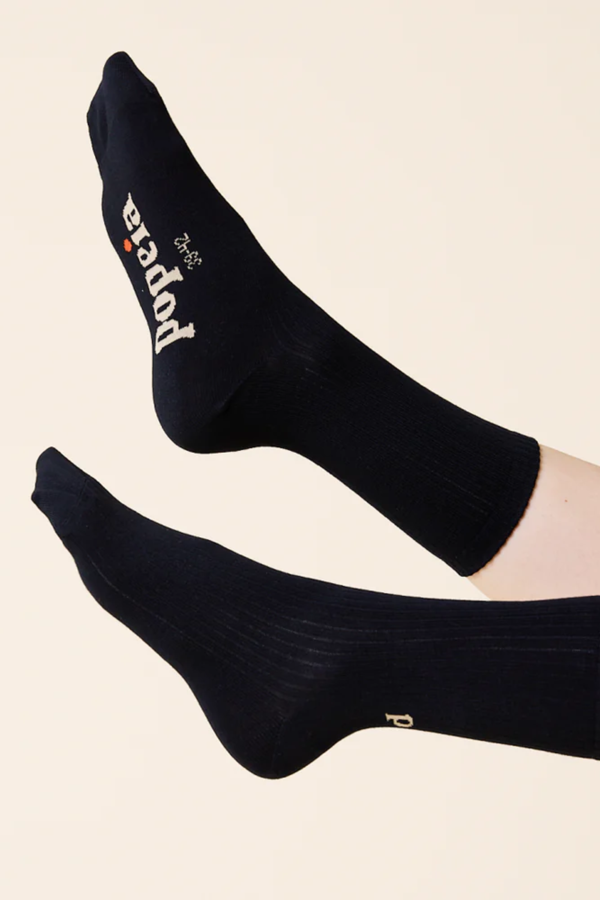 Popeia Organic Cotton Socks The Casual Black