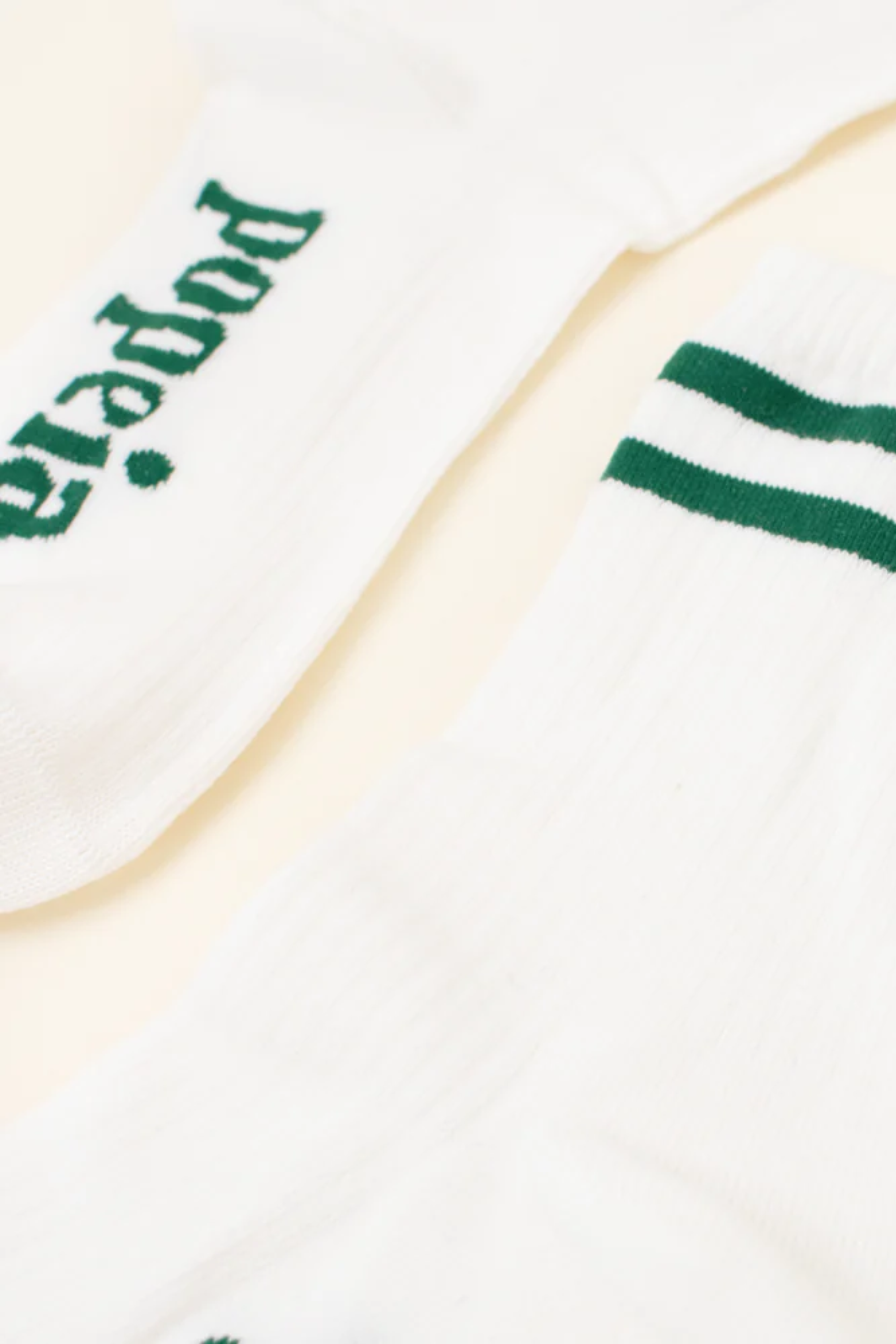 Popeia Organic Cotton Socks The Sporty Green Stripes