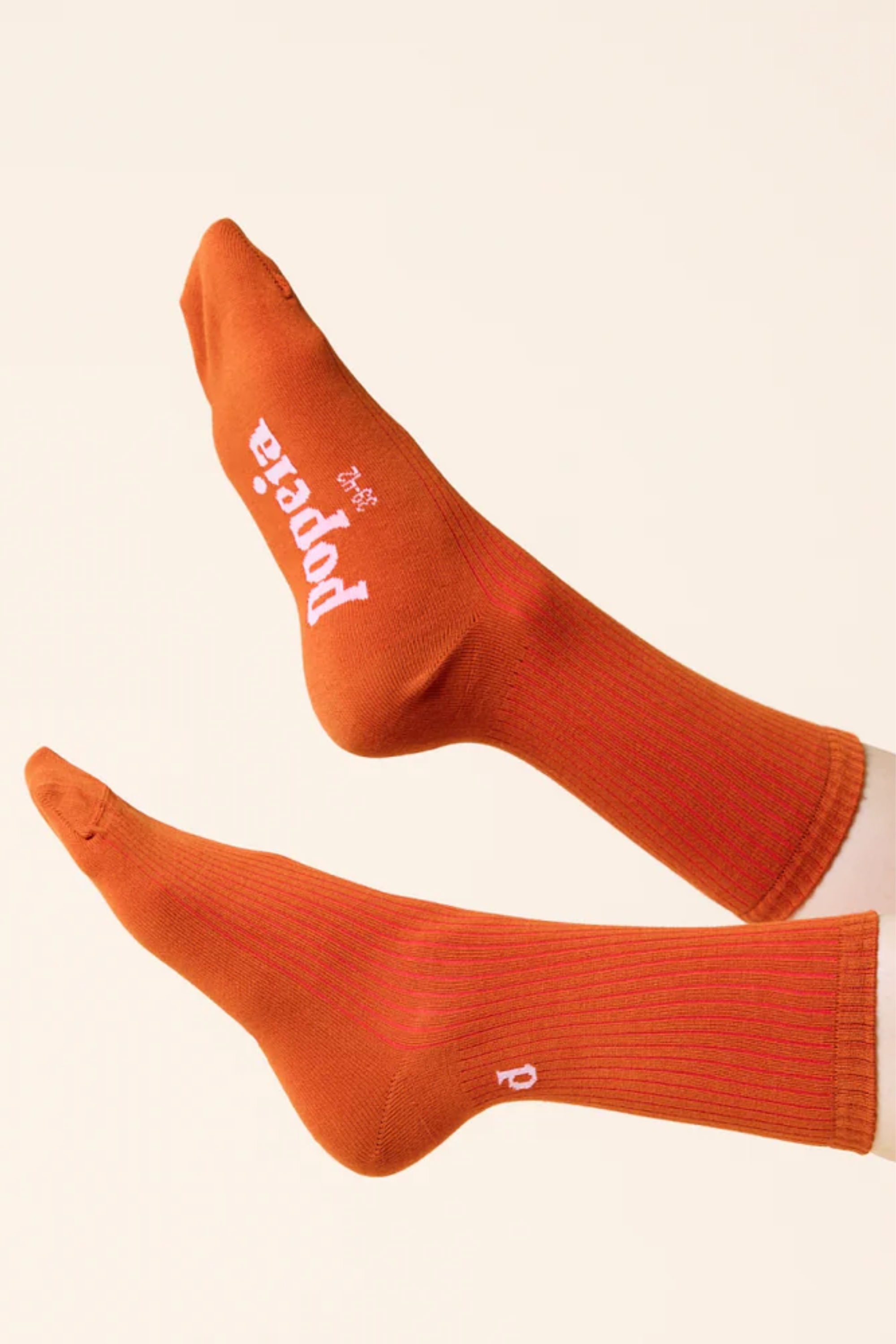 Popeia Organic Cotton Socks The Casual Pumpkin Orange