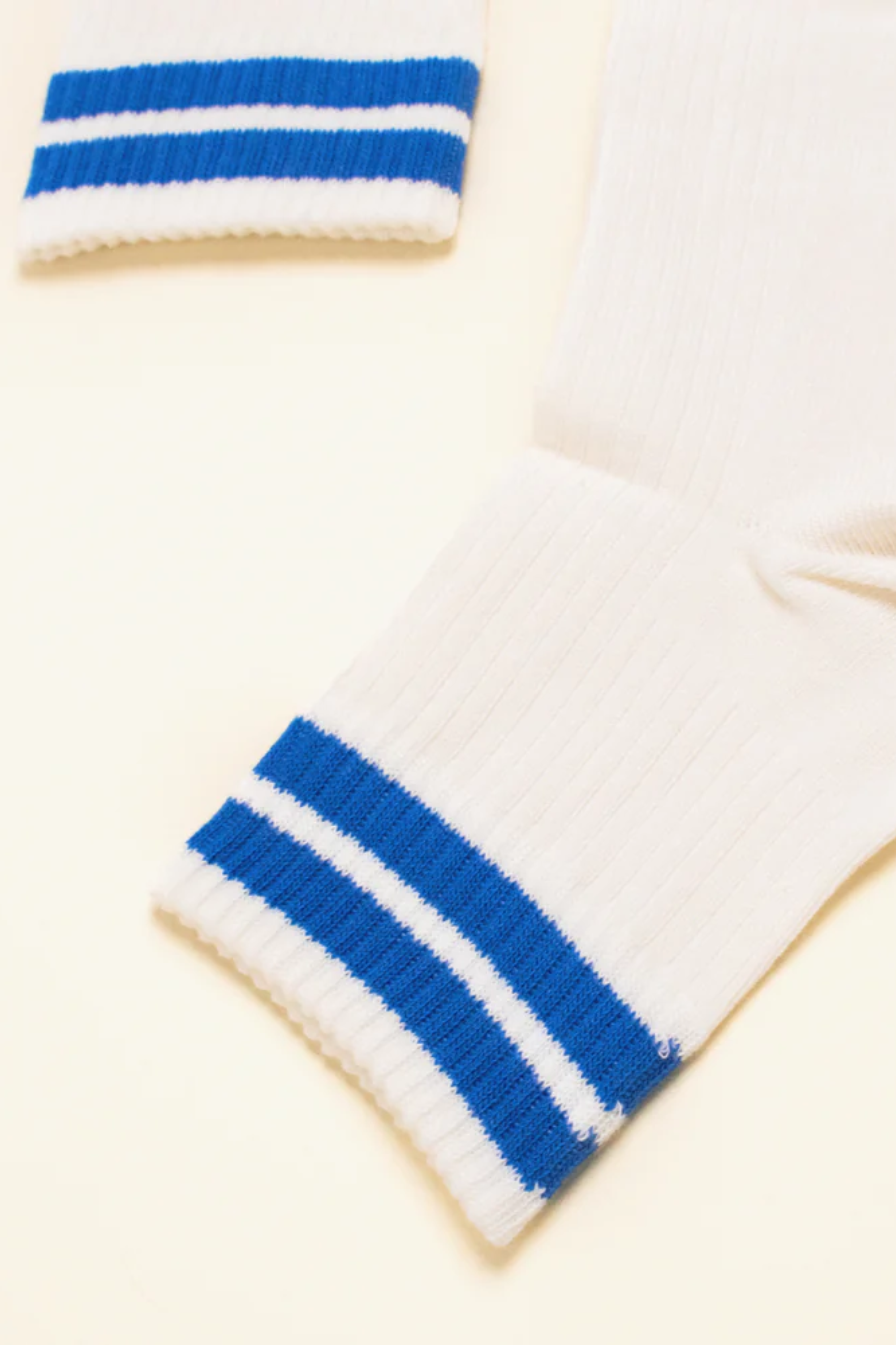 Popeia Organic Cotton Socks Ankle Blue Stripes