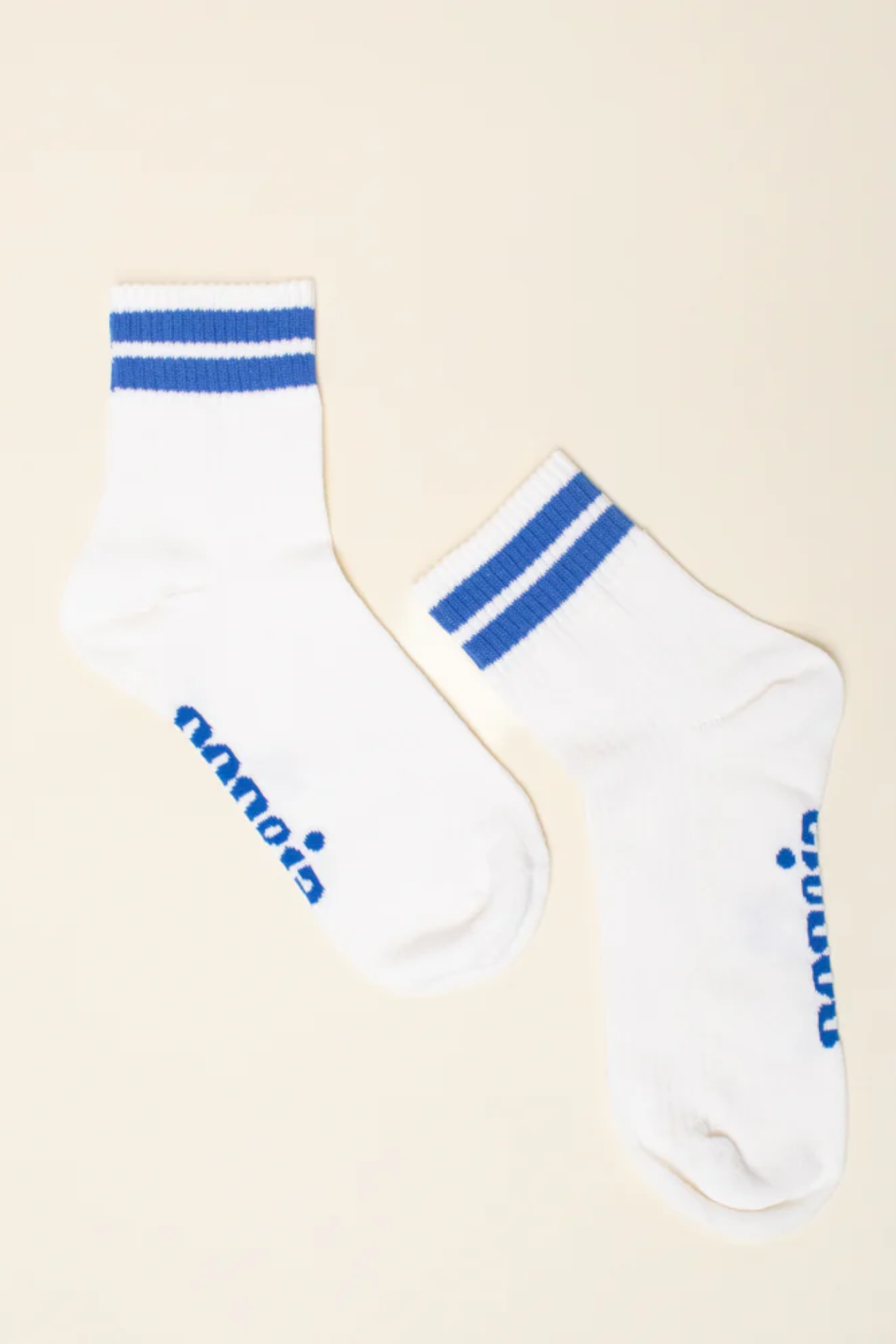 Popeia Organic Cotton Socks Ankle Blue Stripes