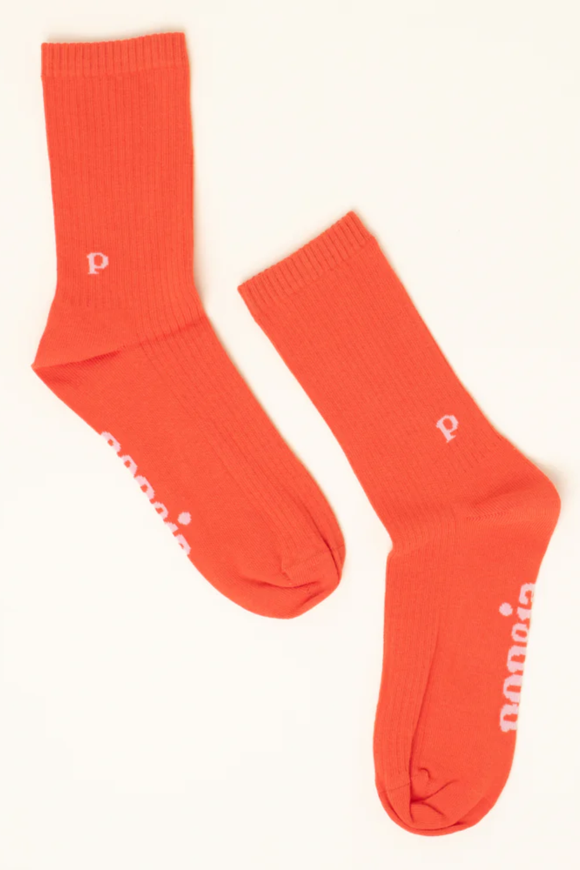 Popeia Organic Cotton Socks The Casual Aperol Red