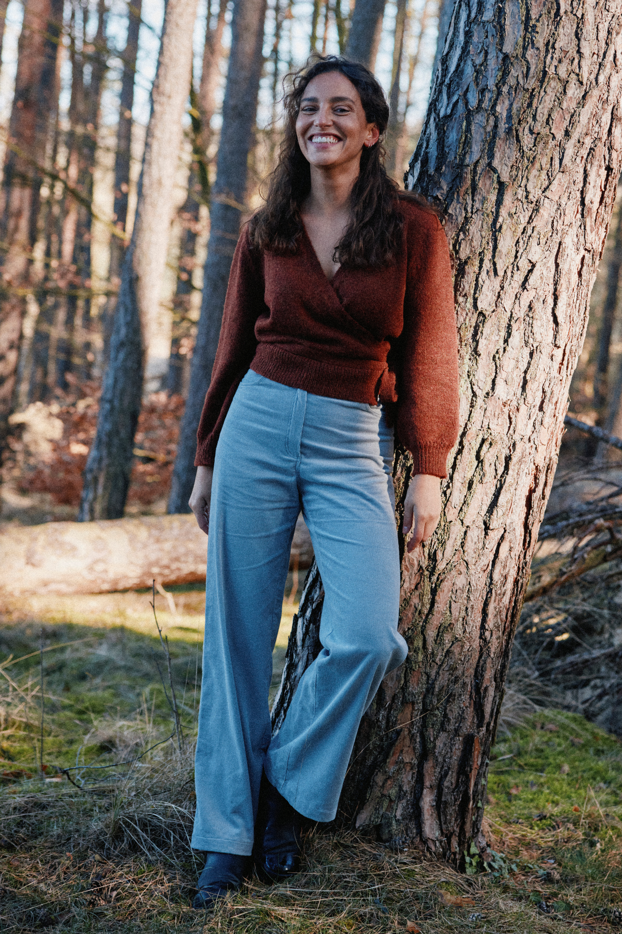 Bio-Baumwollcord Hose Tushar Nebel