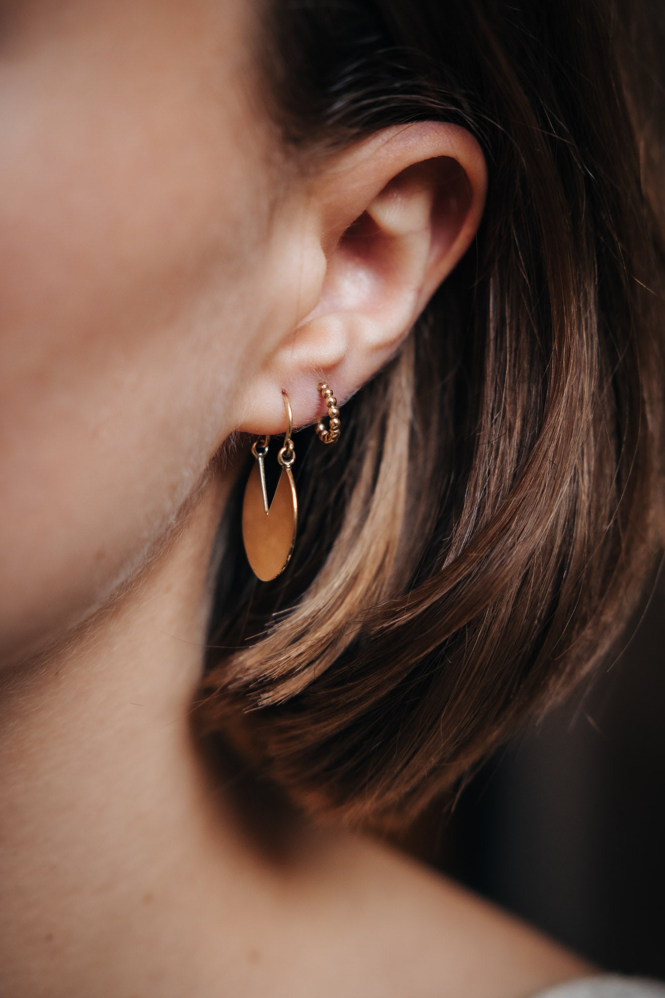 Ohrring Oppam Messing