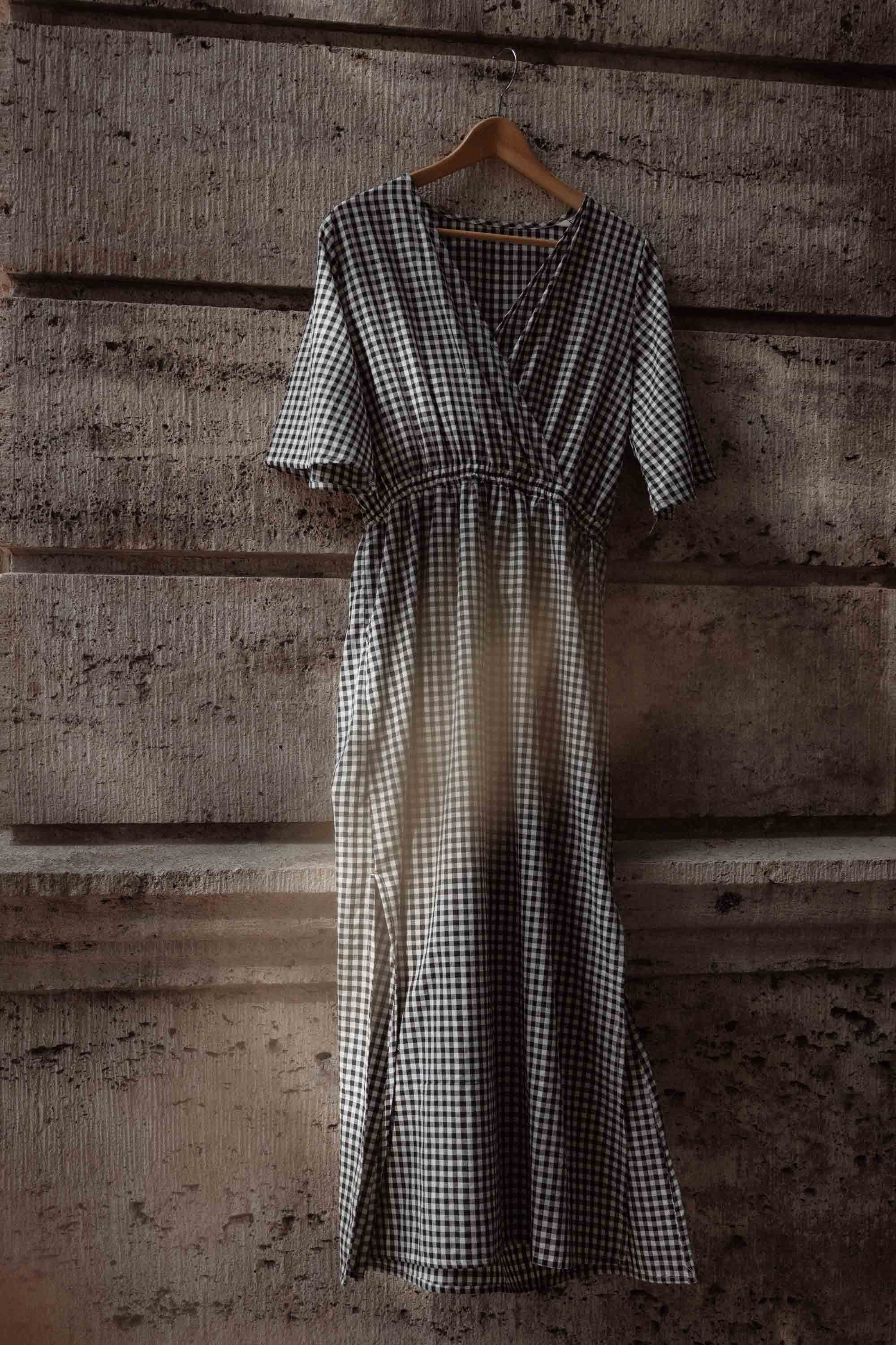 Organic cotton dress Vasi Checked