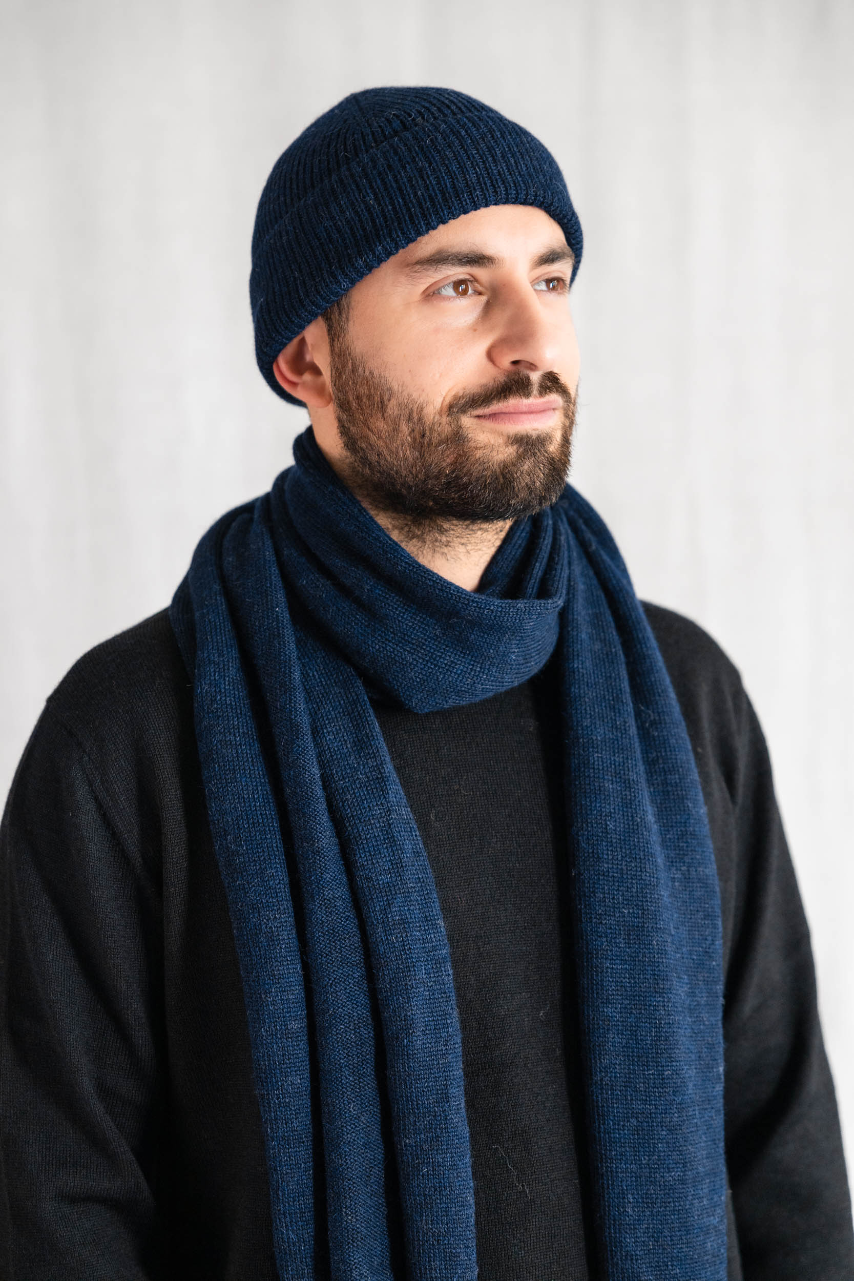 Baby-Alpaka Mütze Tarma Navy