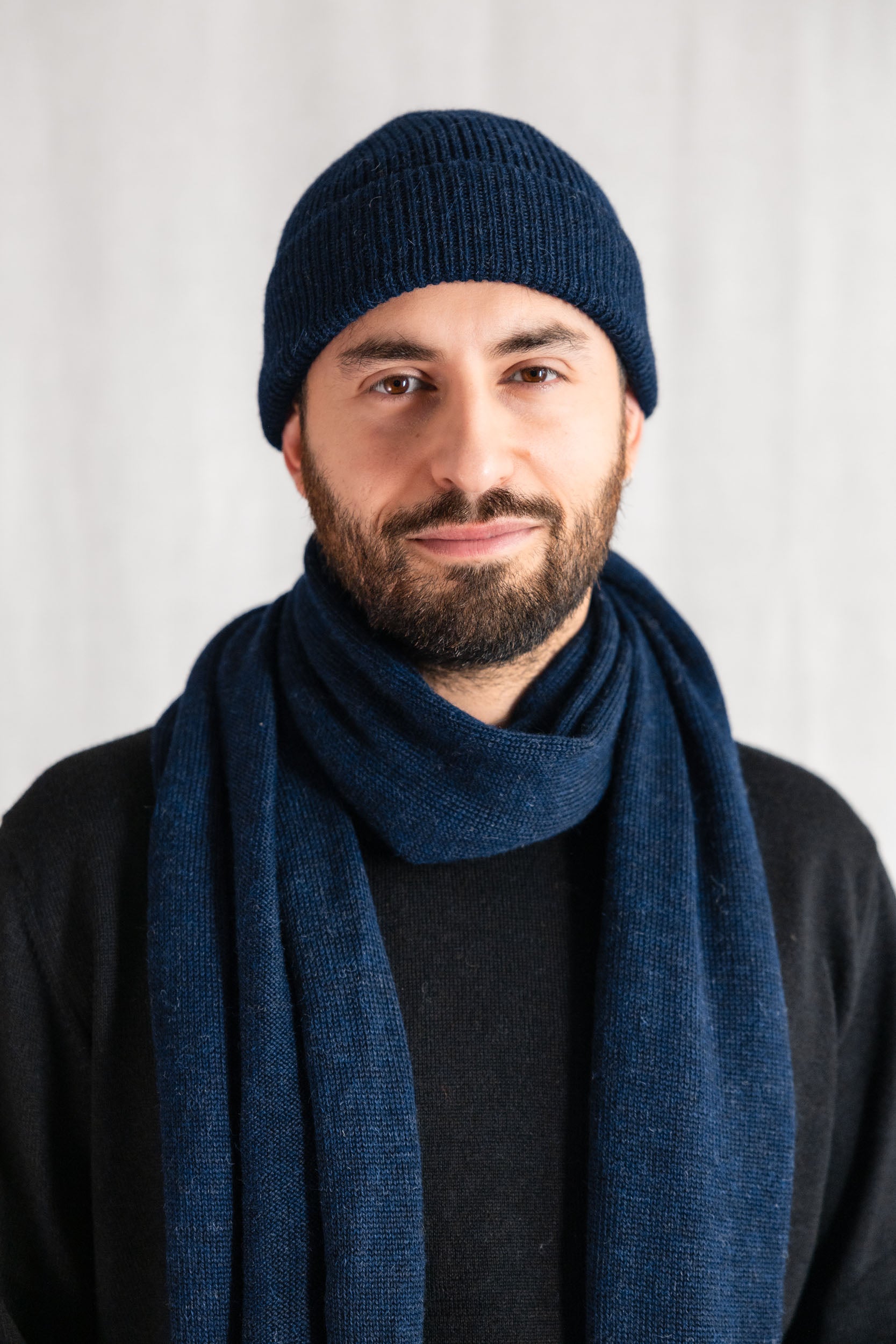 Baby-Alpaka Mütze Tarma Navy