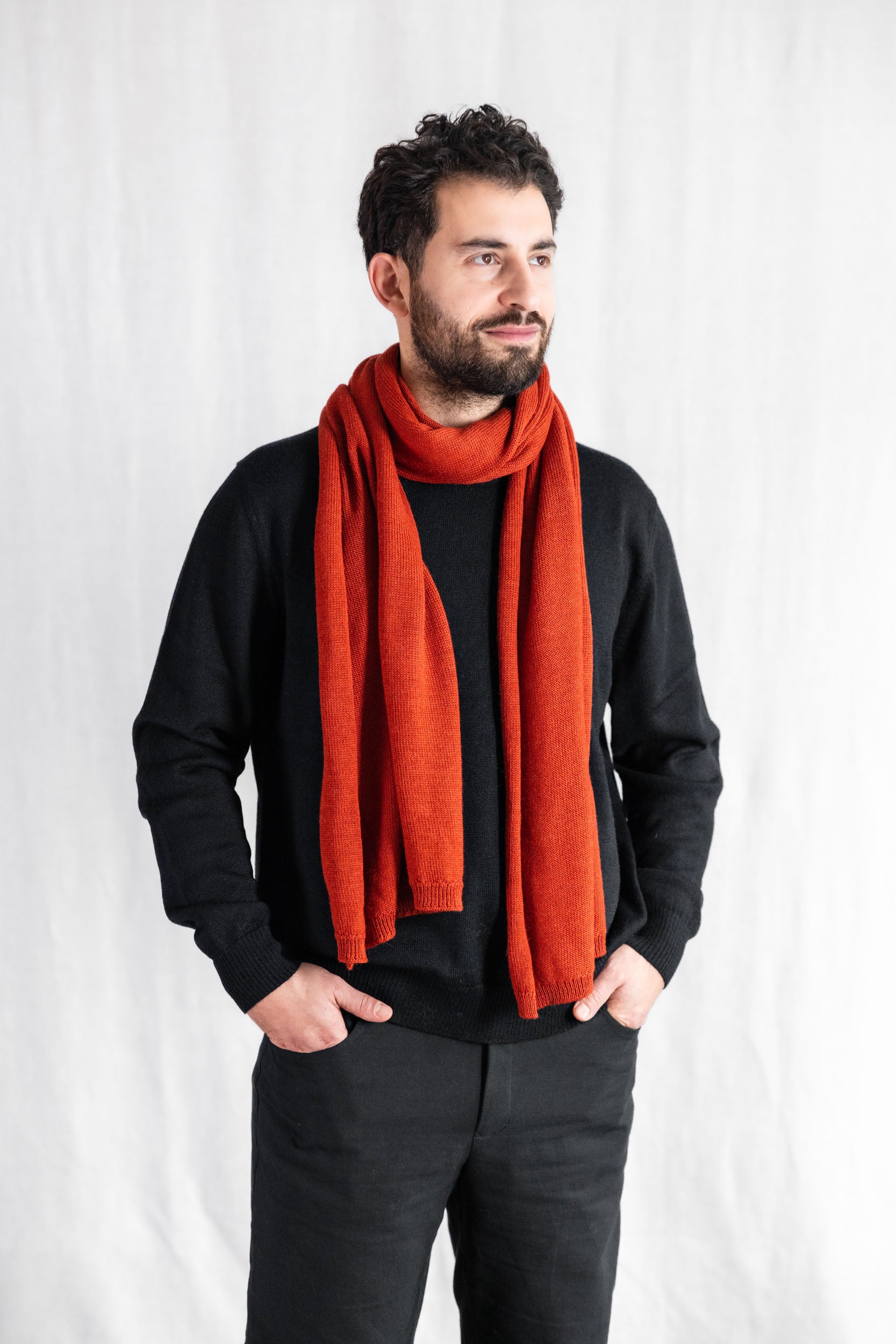 Baby-Alpaka Schal Paracas Rot