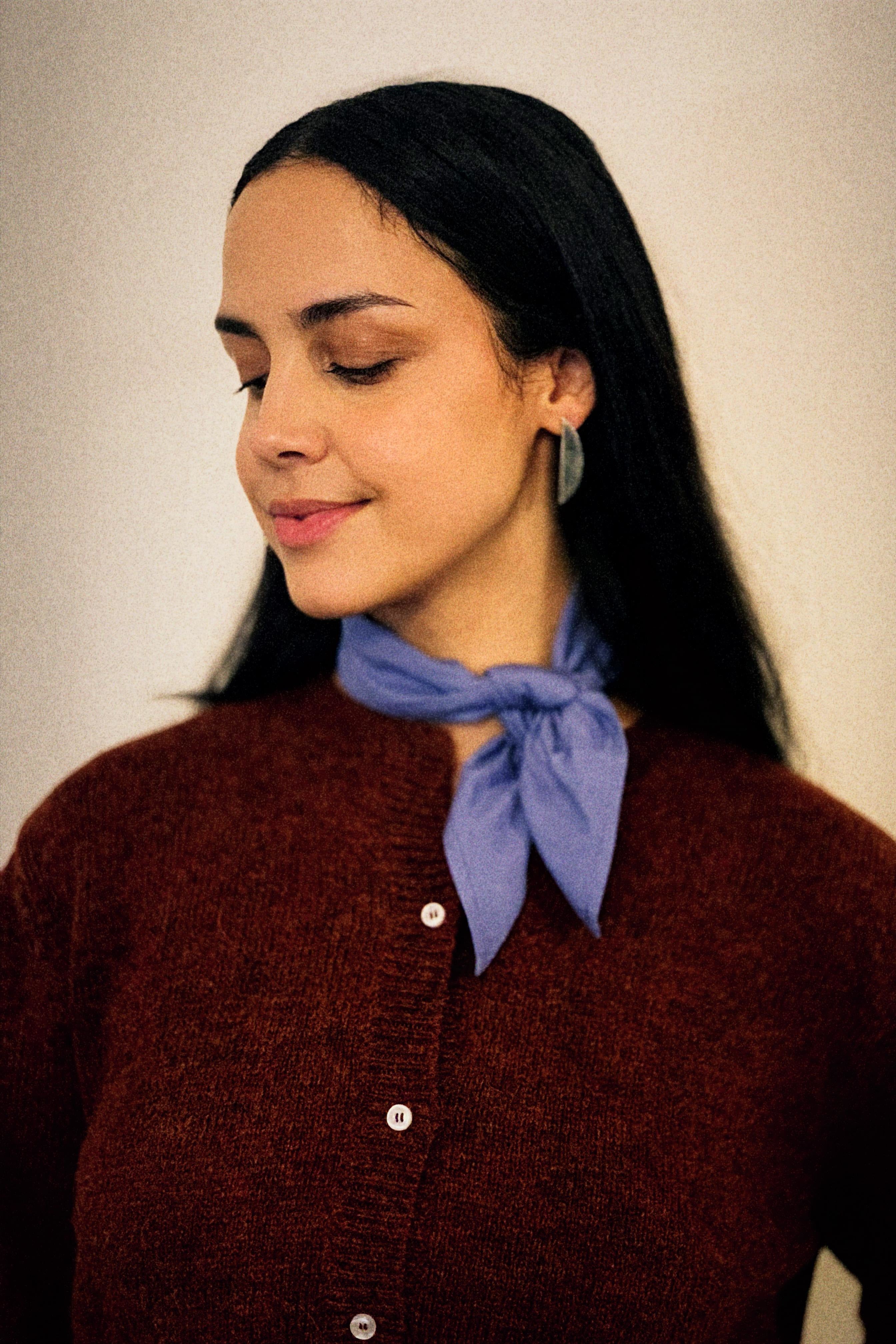 Viscose Bandana Dupatti Smoke Blue