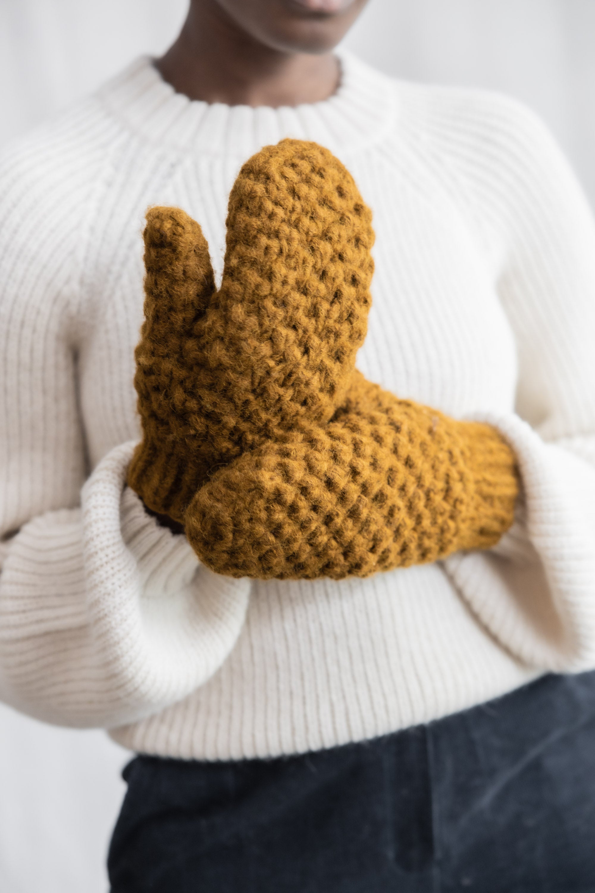 Baby Alpaca Mitten Gloves Cusco Caramel