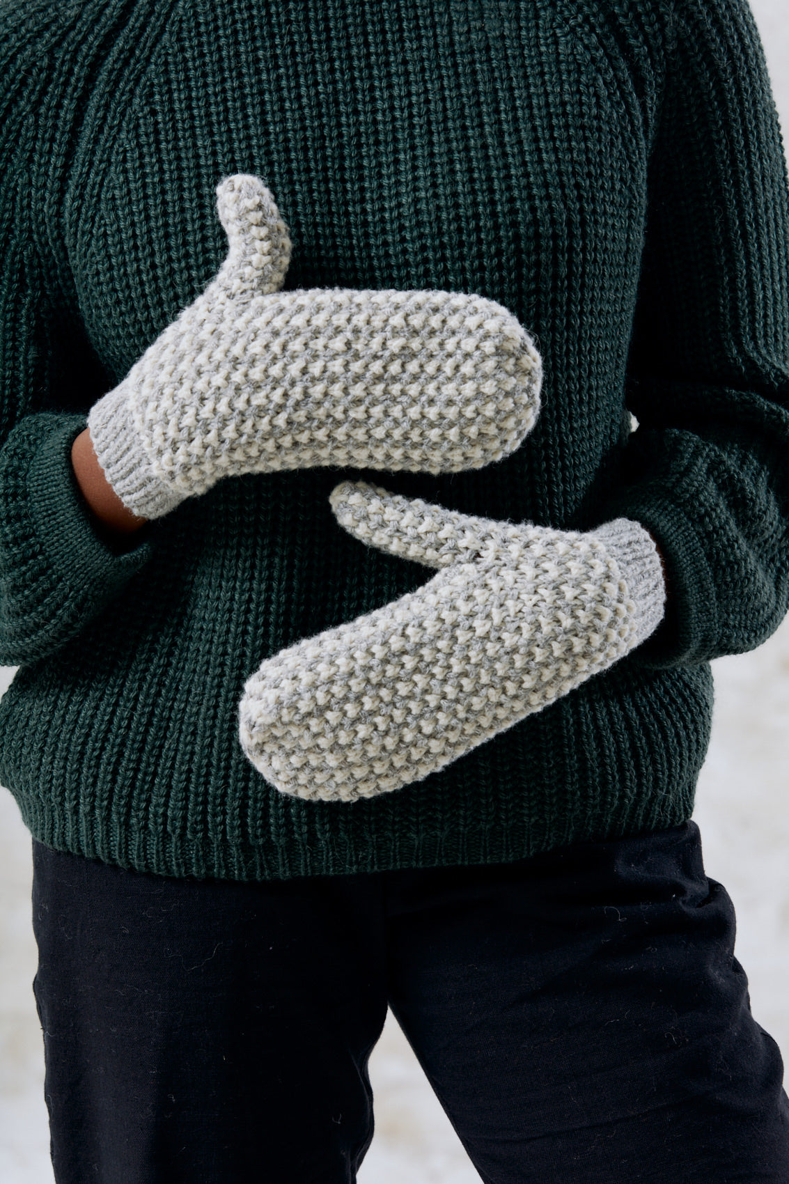 Baby Alpaca Mitten Gloves Cusco Grey