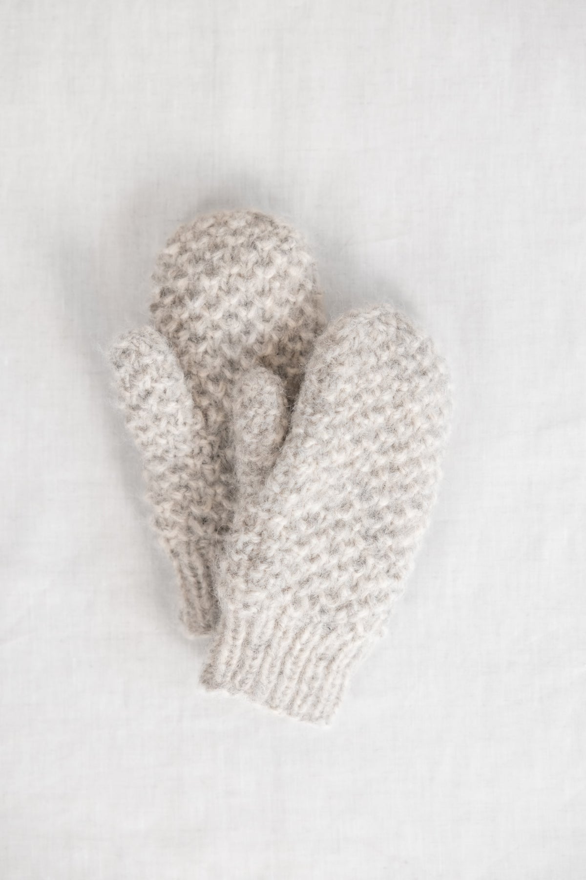 Baby-Alpaka Fäustling Handschuhe Casma Hellgrau