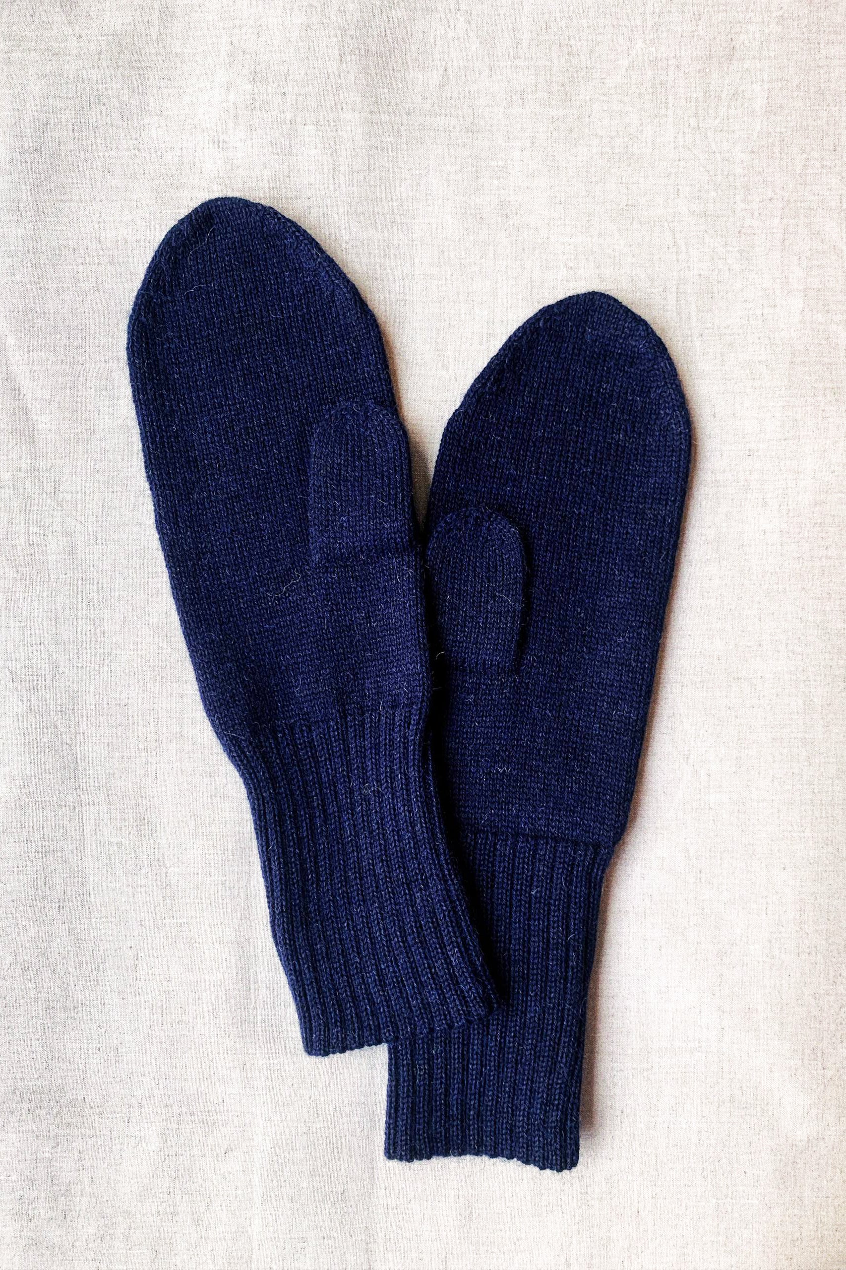 handschuhe mit fäustling Baby-Alpaka Fäustling Handschuhe Paita Navy