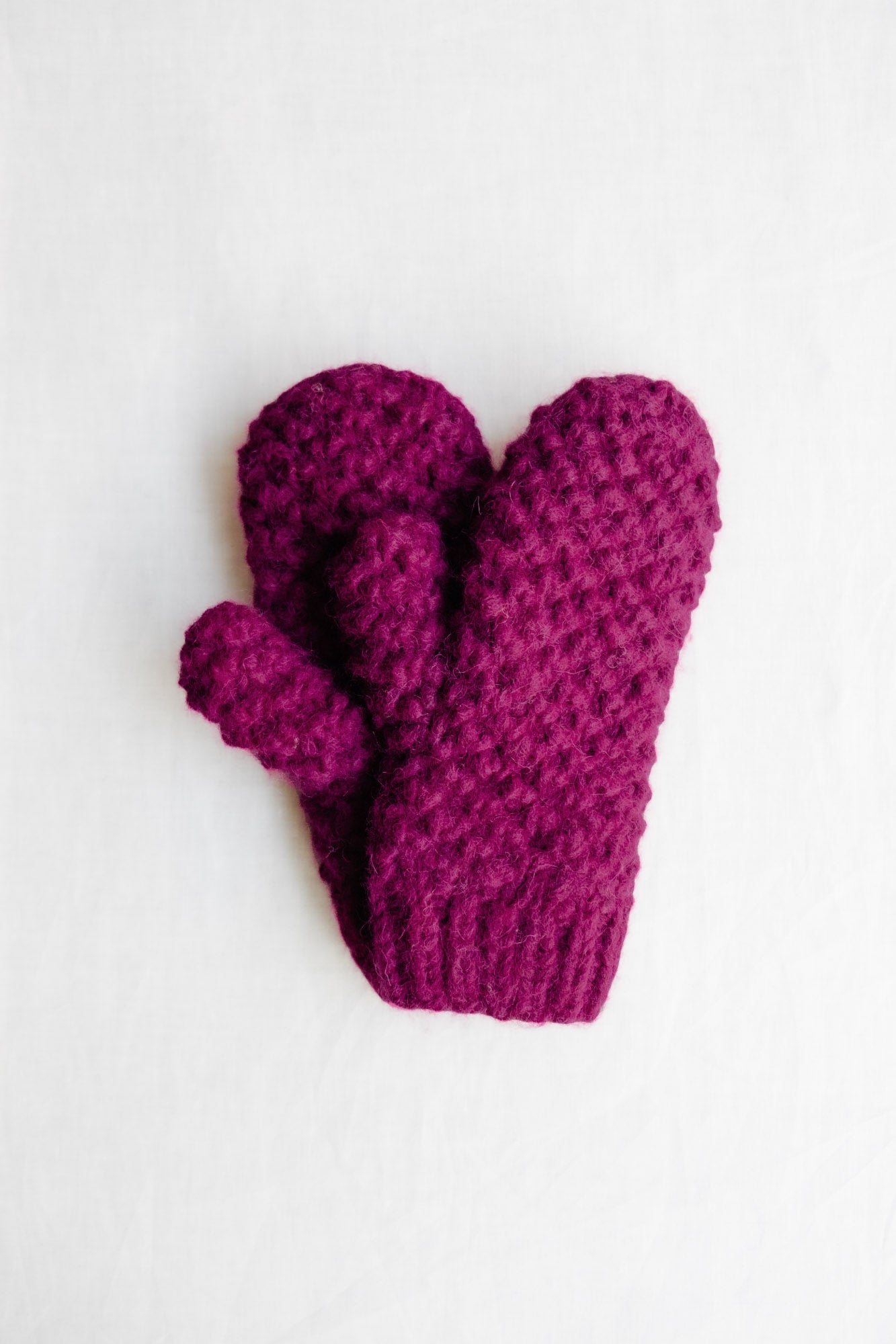 Baby Alpaca Mitten Gloves Cusco Berry