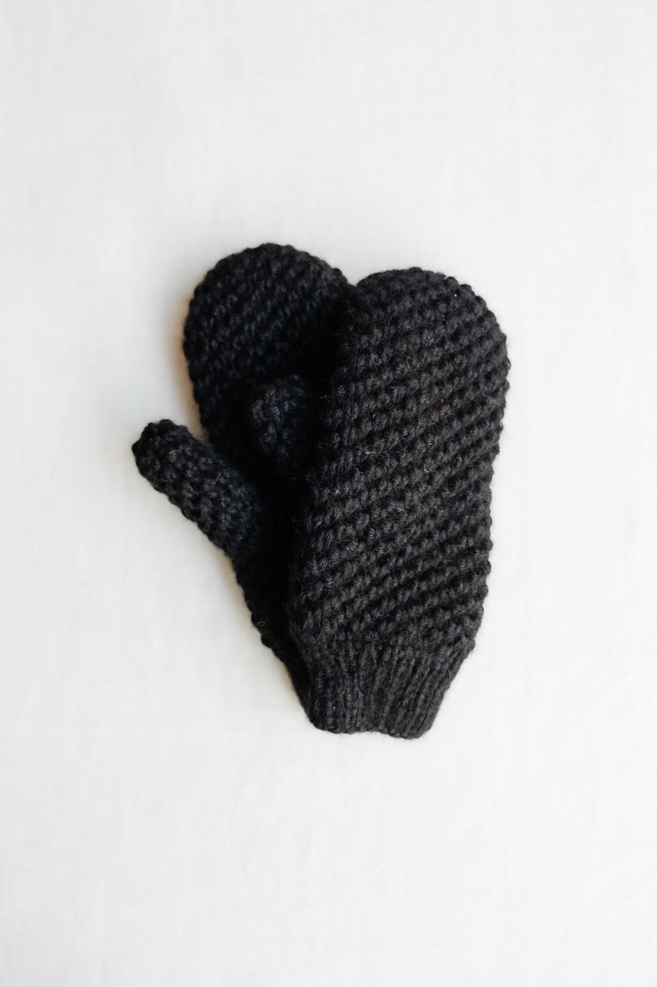 Baby-Alpaka Fäustling Handschuhe Cusco Schwarz