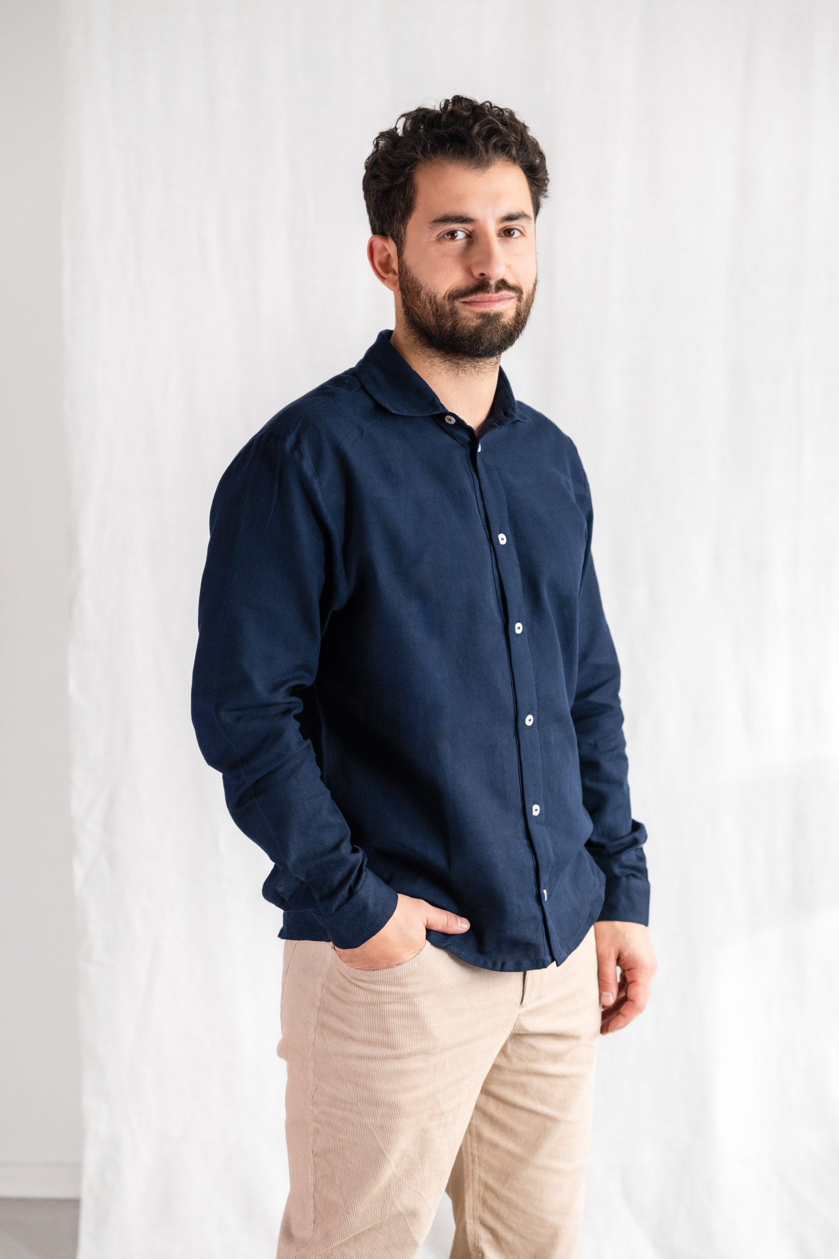 Cotton Shirt Himat Night Blue