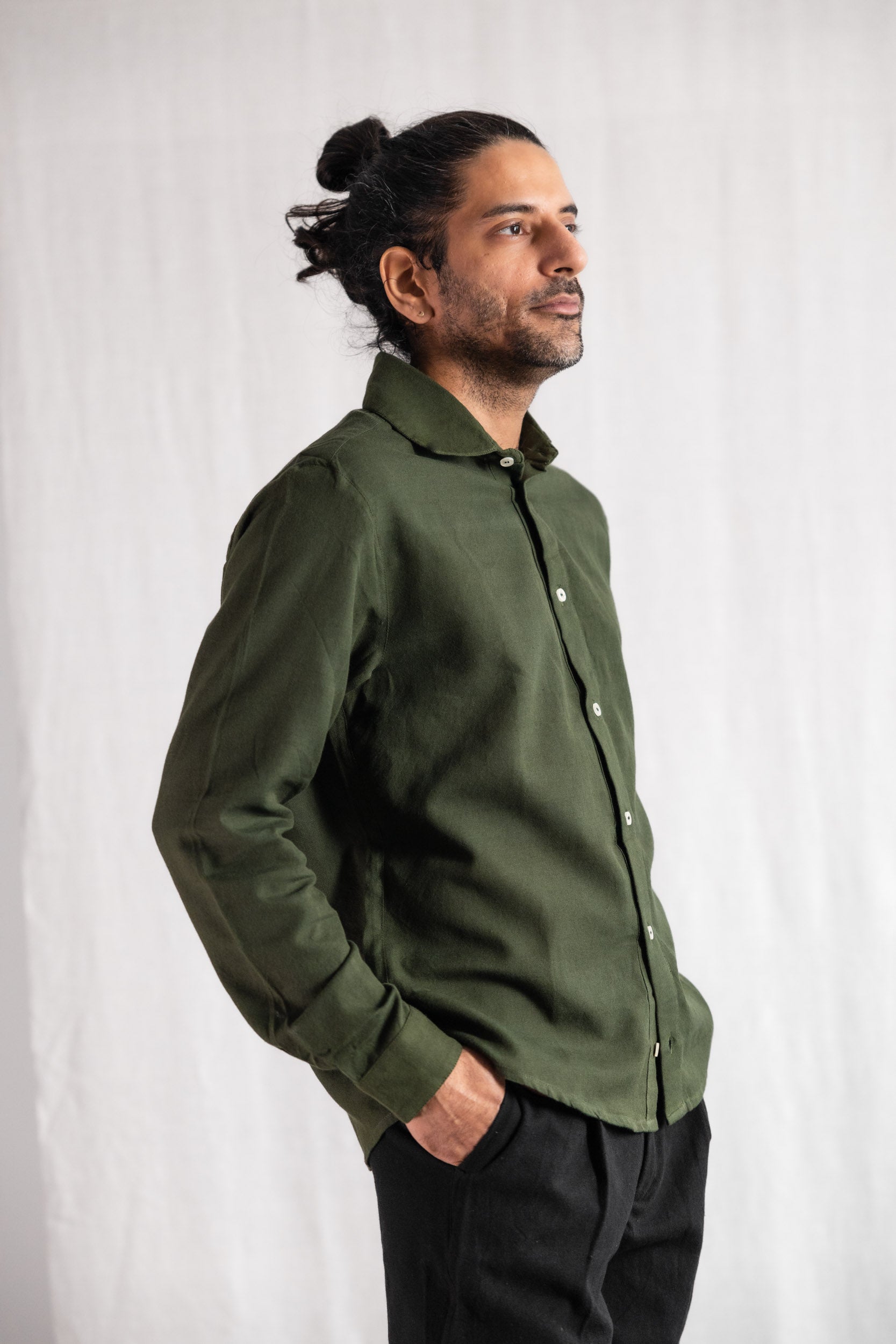 Cotton Shirt Himat Olive