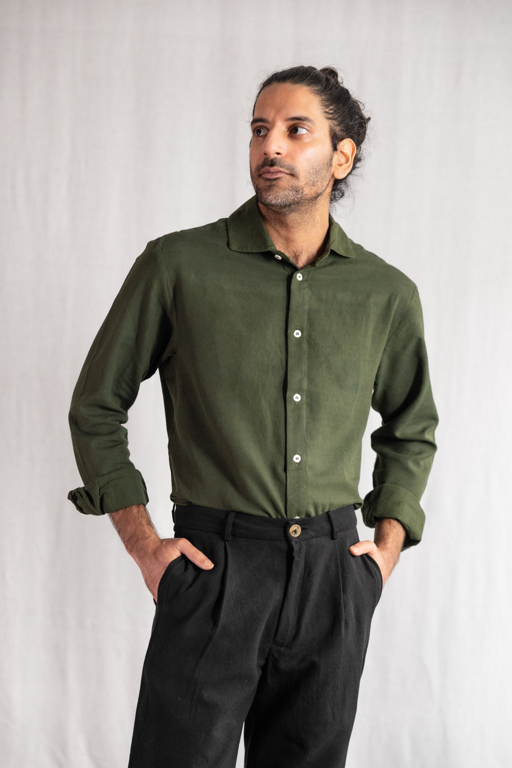 Cotton Shirt Himat Olive