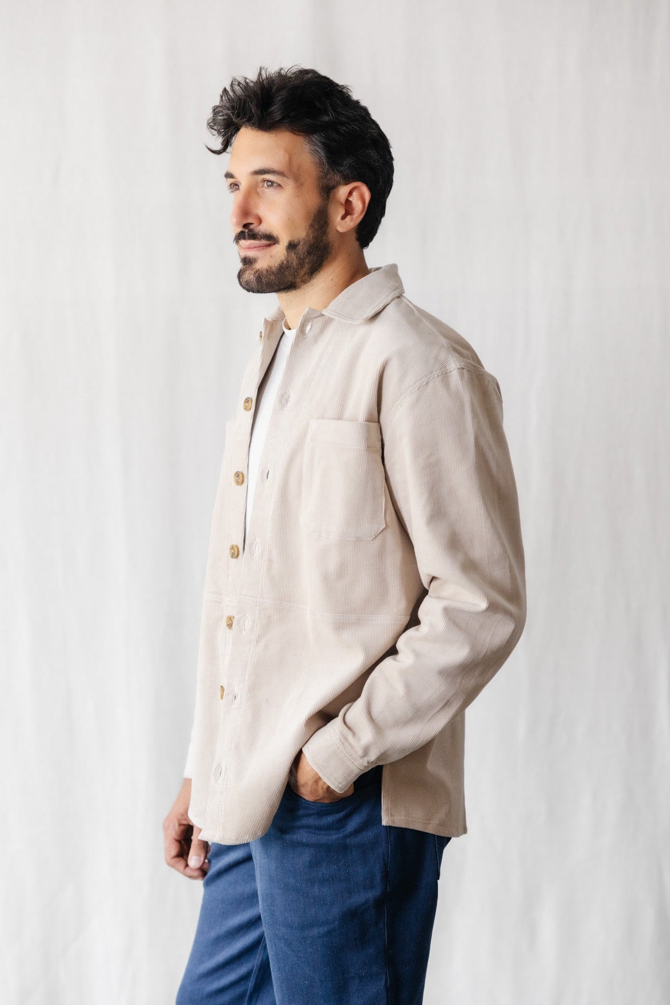 Bio-Baumwollcord Shaket Kalagi Beige