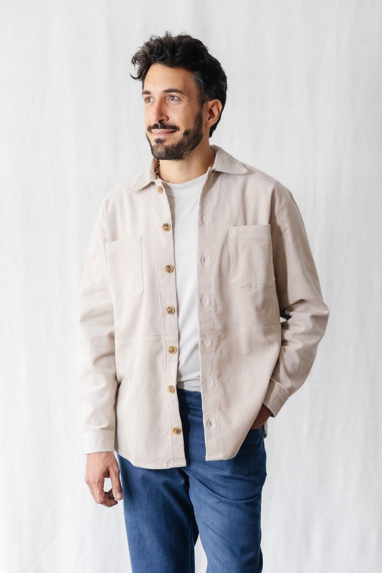 Bio-Baumwollcord Shaket Kalagi Beige