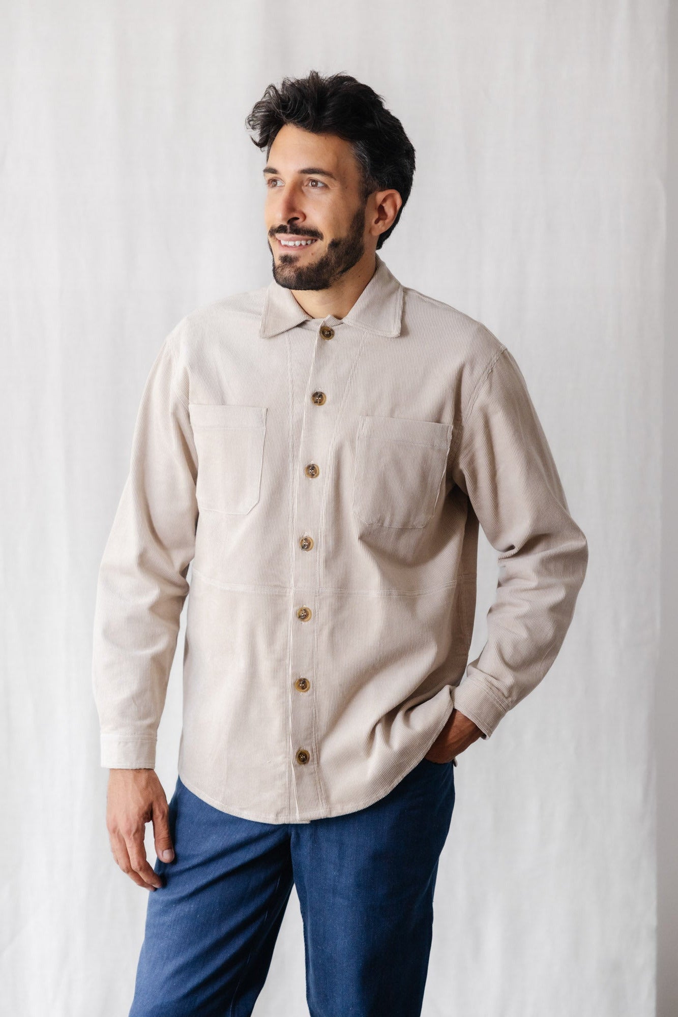 Bio-Baumwollcord Shaket Kalagi Beige
