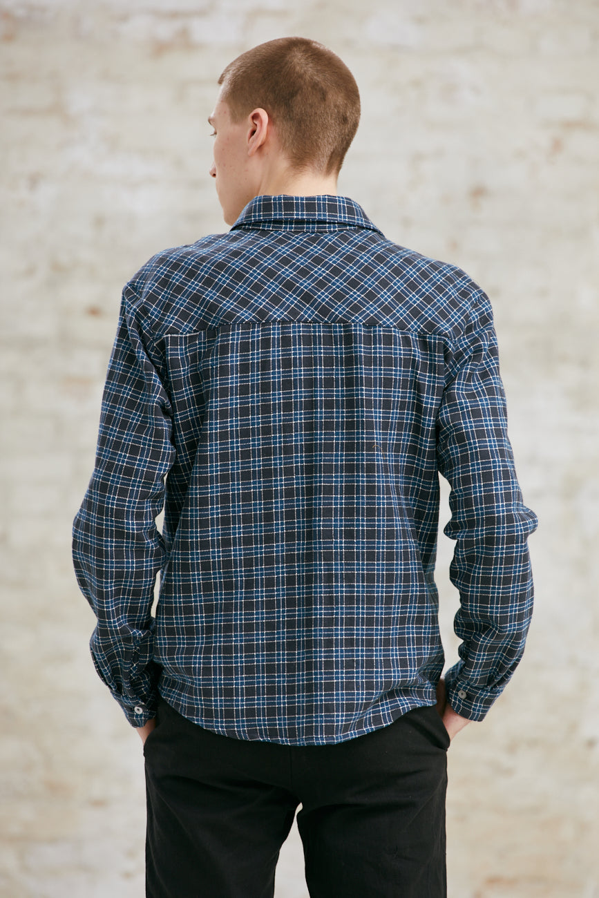 Organic Cotton Shirt Jwala Blue Checks