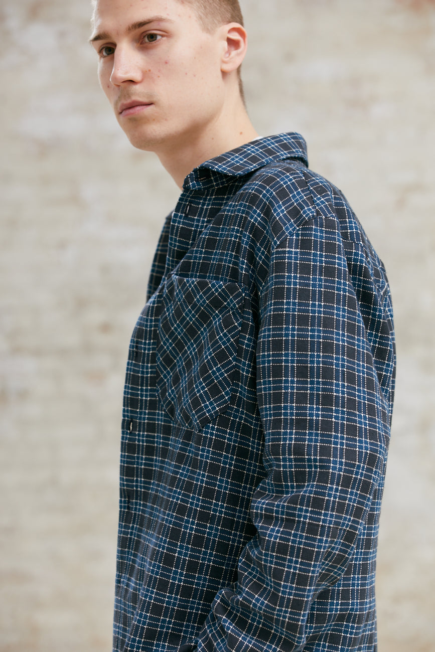 Organic Cotton Shirt Jwala Blue Checks