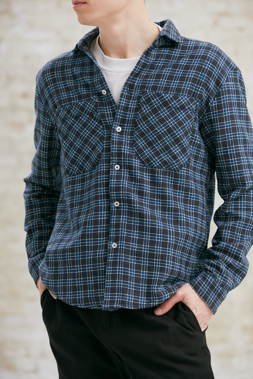 Organic Cotton Shirt Jwala Blue Checks