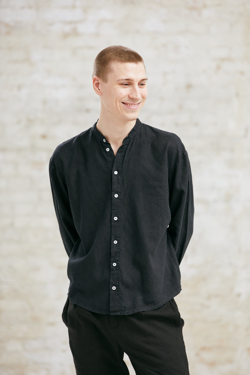 Hemp/Tencel Shirt Harish Black