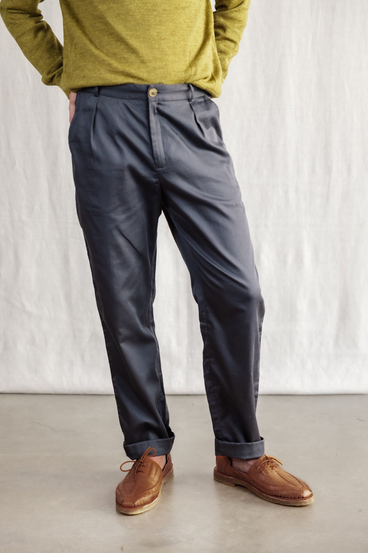 Bio-Baumwoll Hose Sameer Dunkelgrau