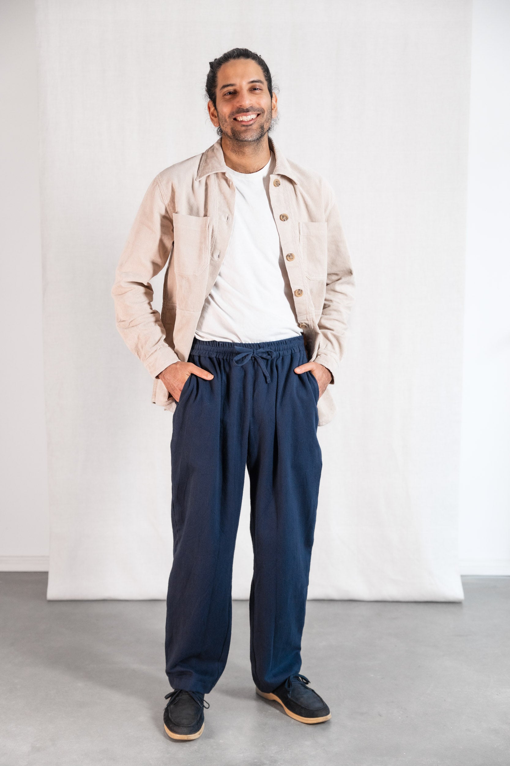 Bio-Baumwoll Hose Jhan Blau-Grau