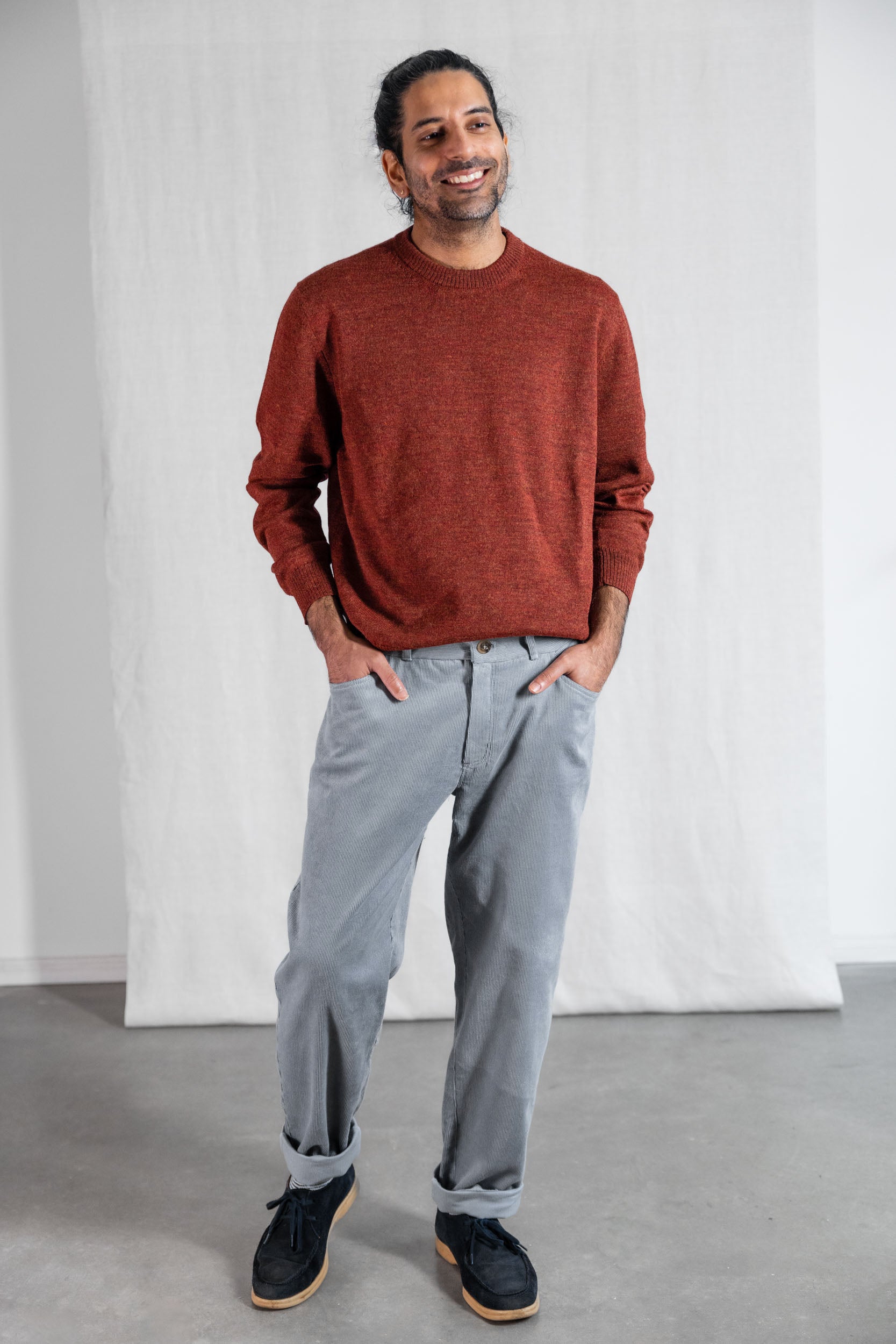 Bio-Baumwollcord Hose Prakrit Nebel