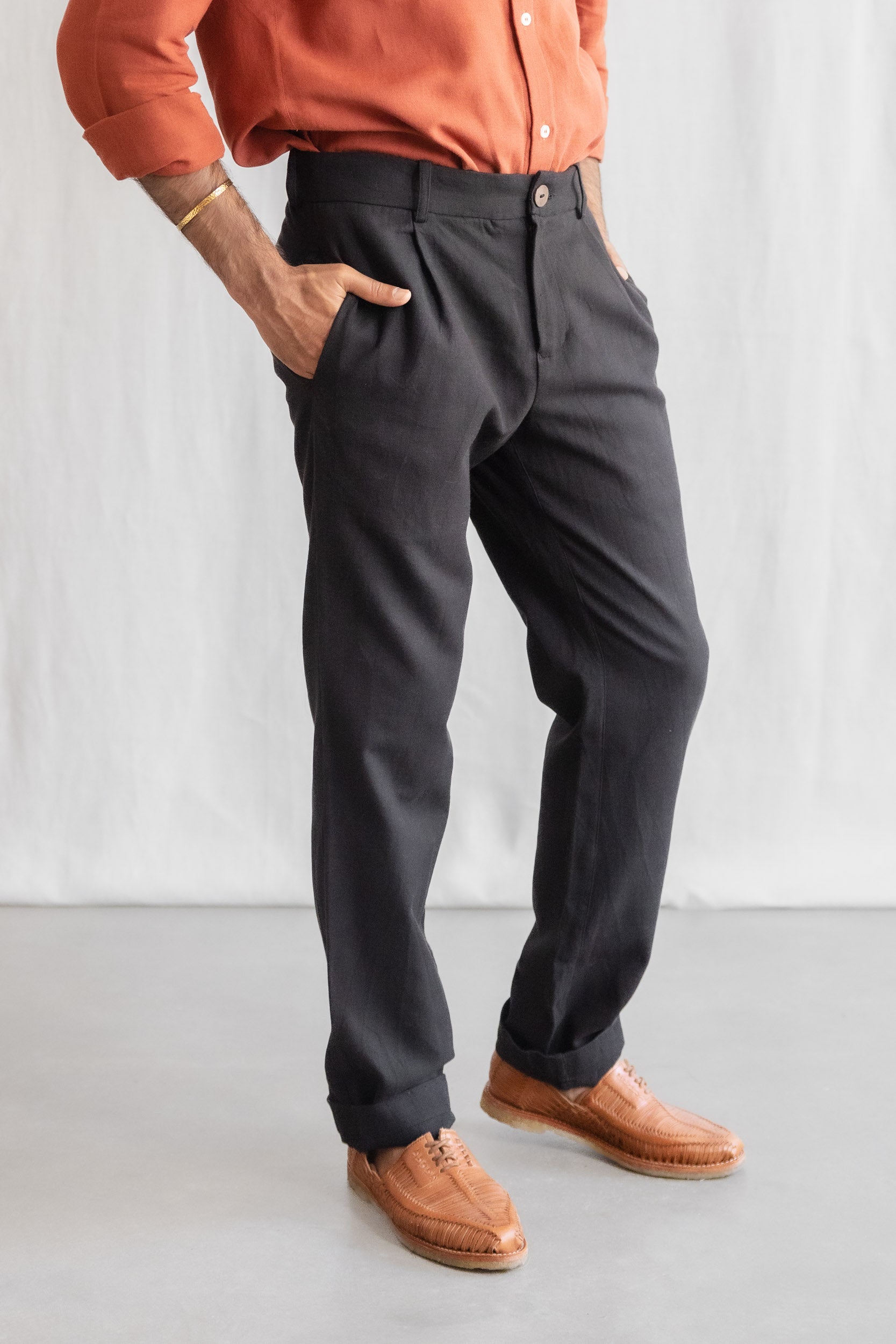 Organic cotton pants Harinder Black