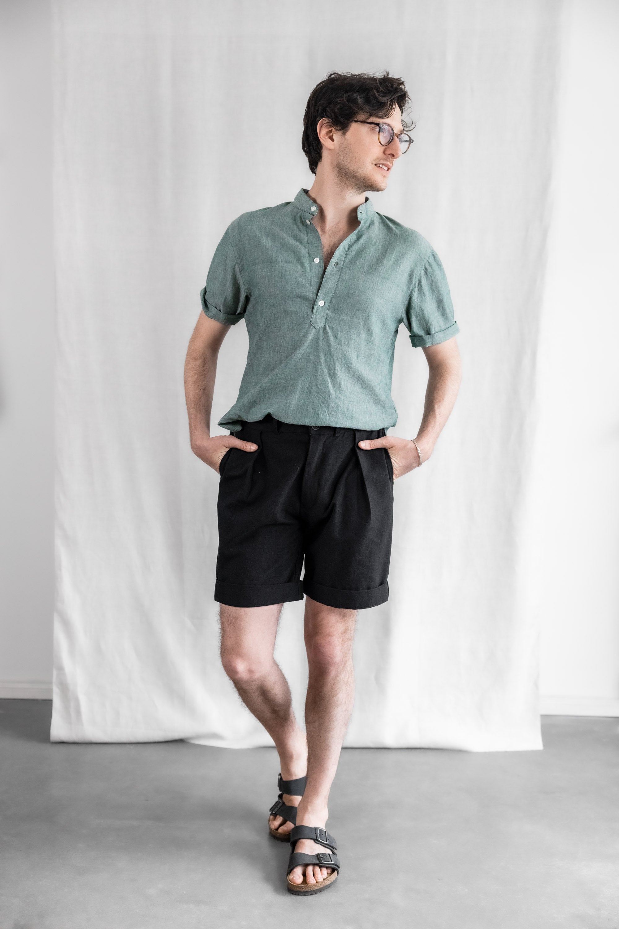 Bio-Baumwoll Shorts Heet Schwarz