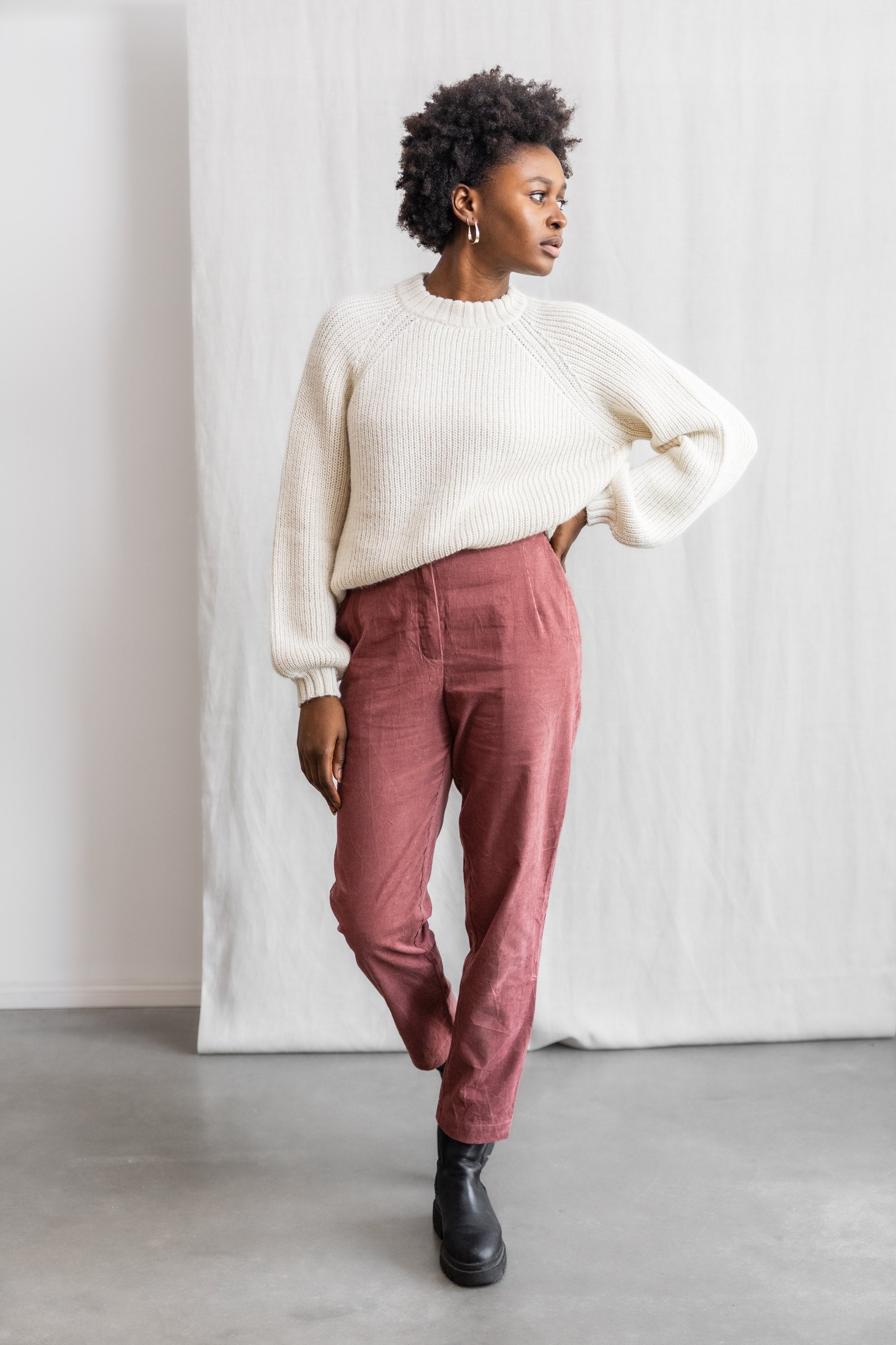 Organic Cotton Corduroy Pants Suhrut Old Pink