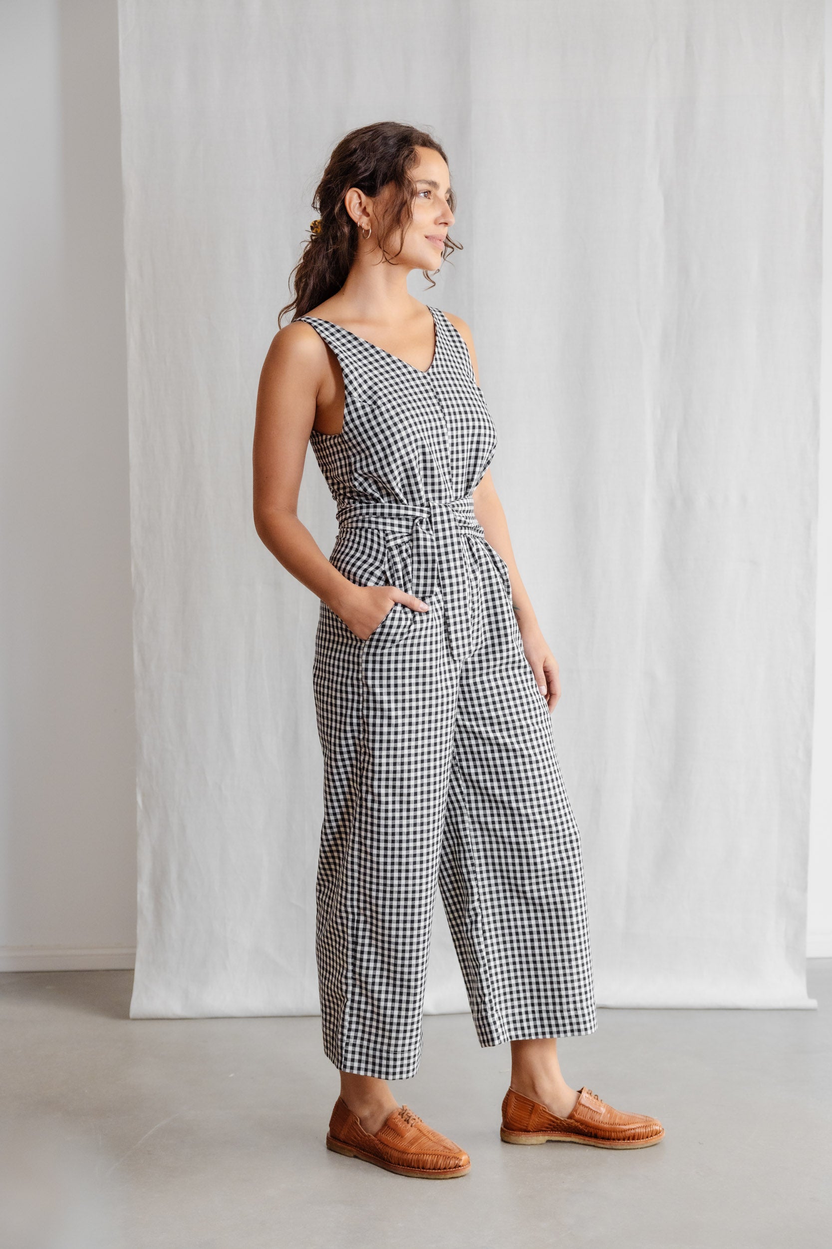 Organic Cotton Jumpsuit Parva Checked