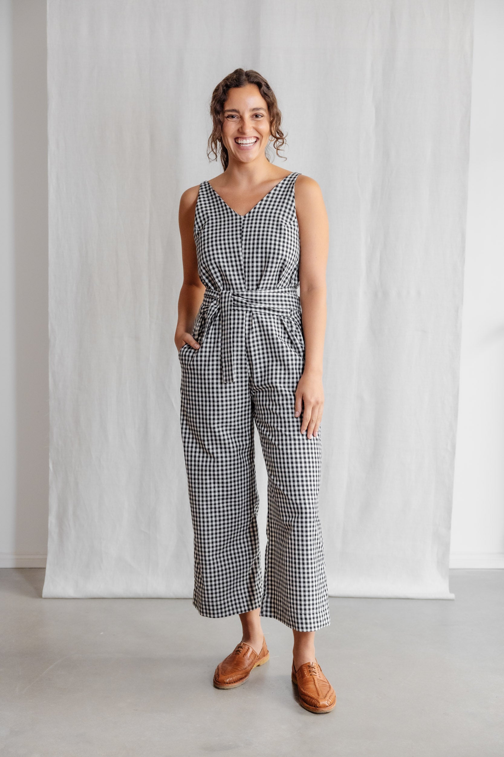 Organic Cotton Jumpsuit Parva Checked